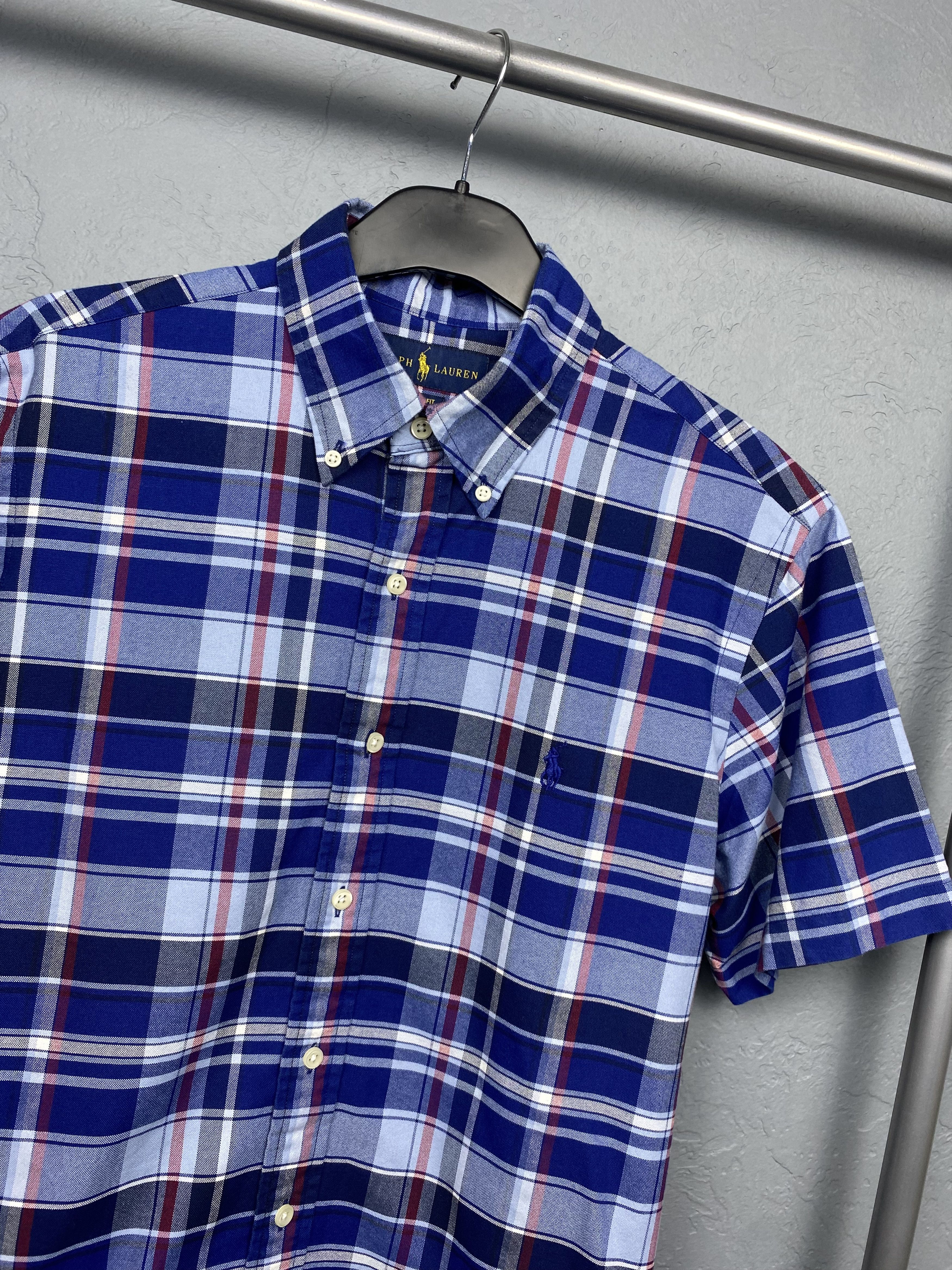 Polo Ralph Lauren Polo Ralph Lauren Mens Short Sleeve Plaid Shirt Size US M / EU 48-50 / 2 - 2 Thumbnail