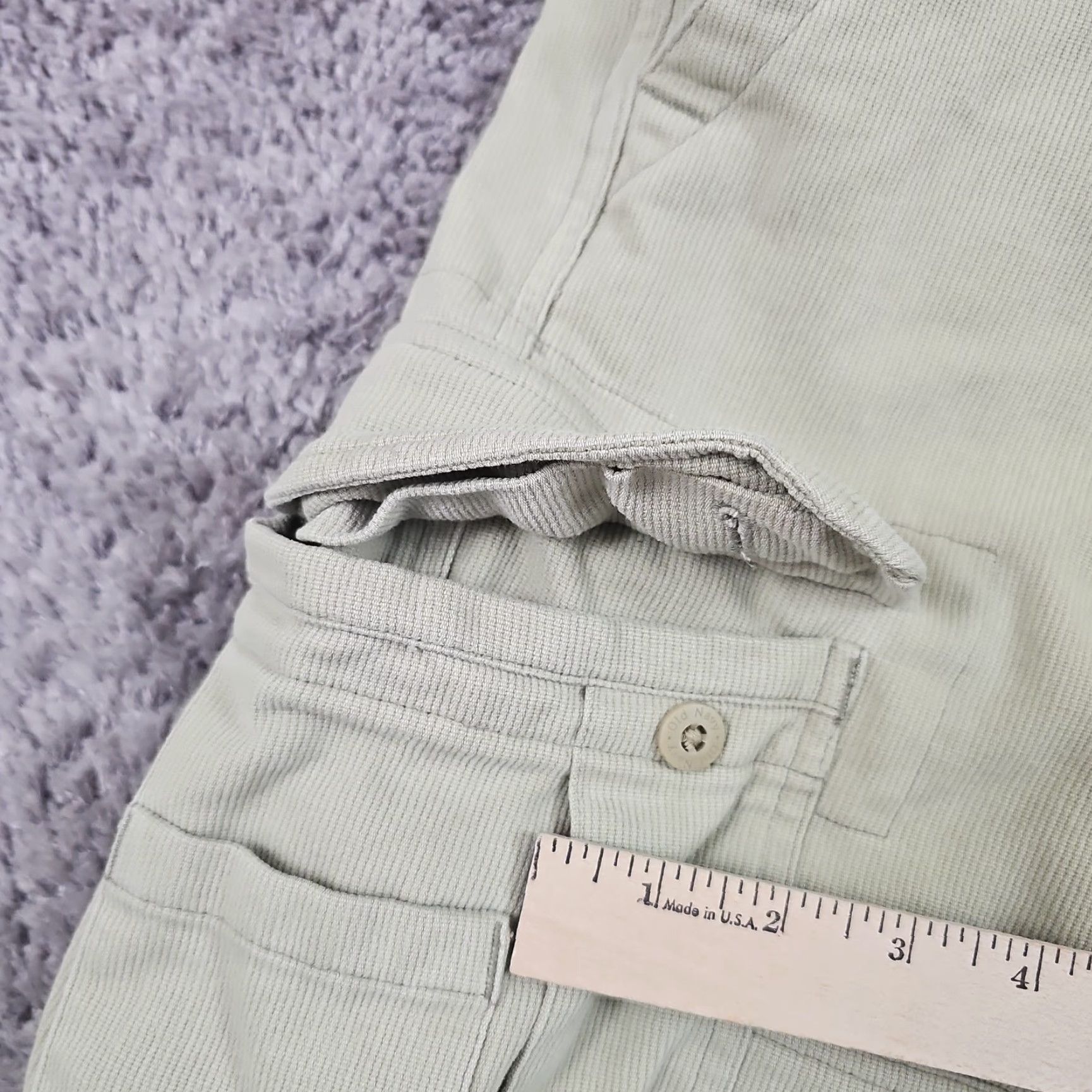 Old Navy VINTAGE Old Navy Pants Mens 31 Beige Corduroy Cargo Grunge Adjustable Y2K Size US 31 - 4 Thumbnail