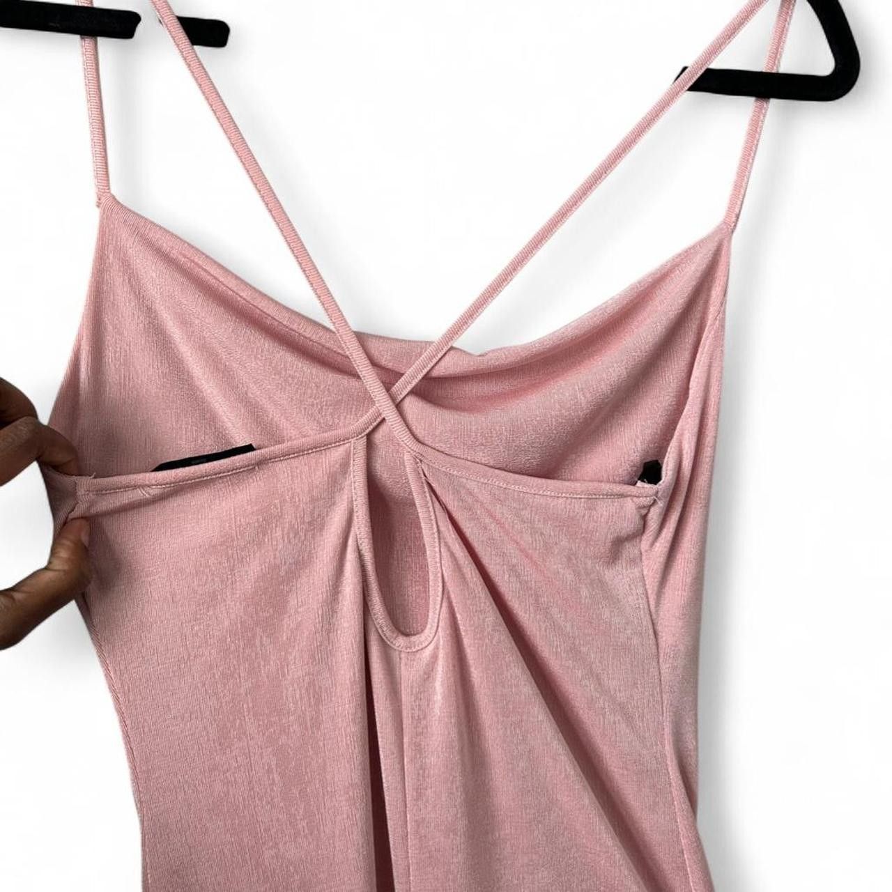 Other 21 Saints Pink Satin Slip Midi Dress Size S / US 4 / IT 40 - 2 Thumbnail