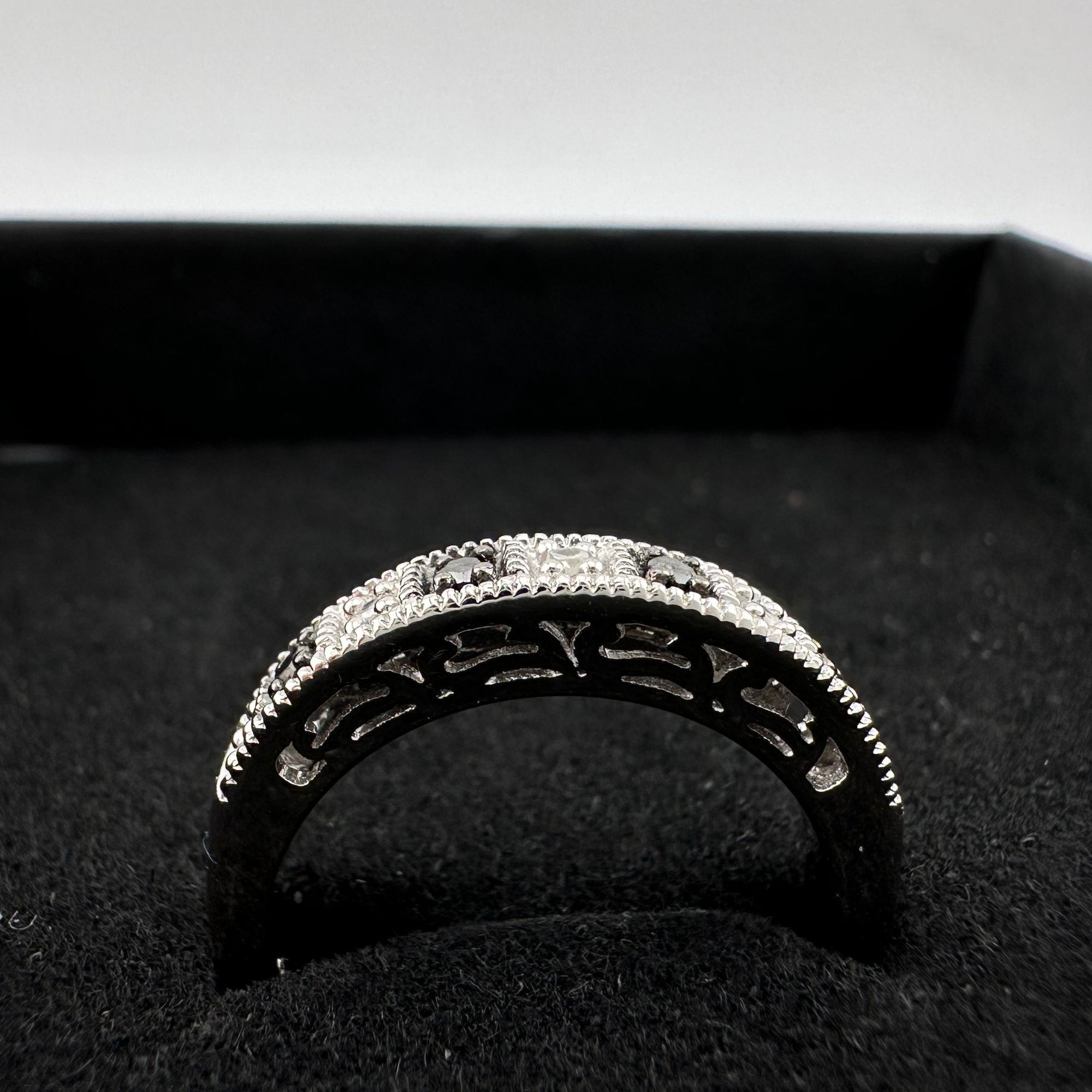 Other Natural Black and White Diamond Band Ring - size 7.25 Size ONE SIZE - 16 Thumbnail