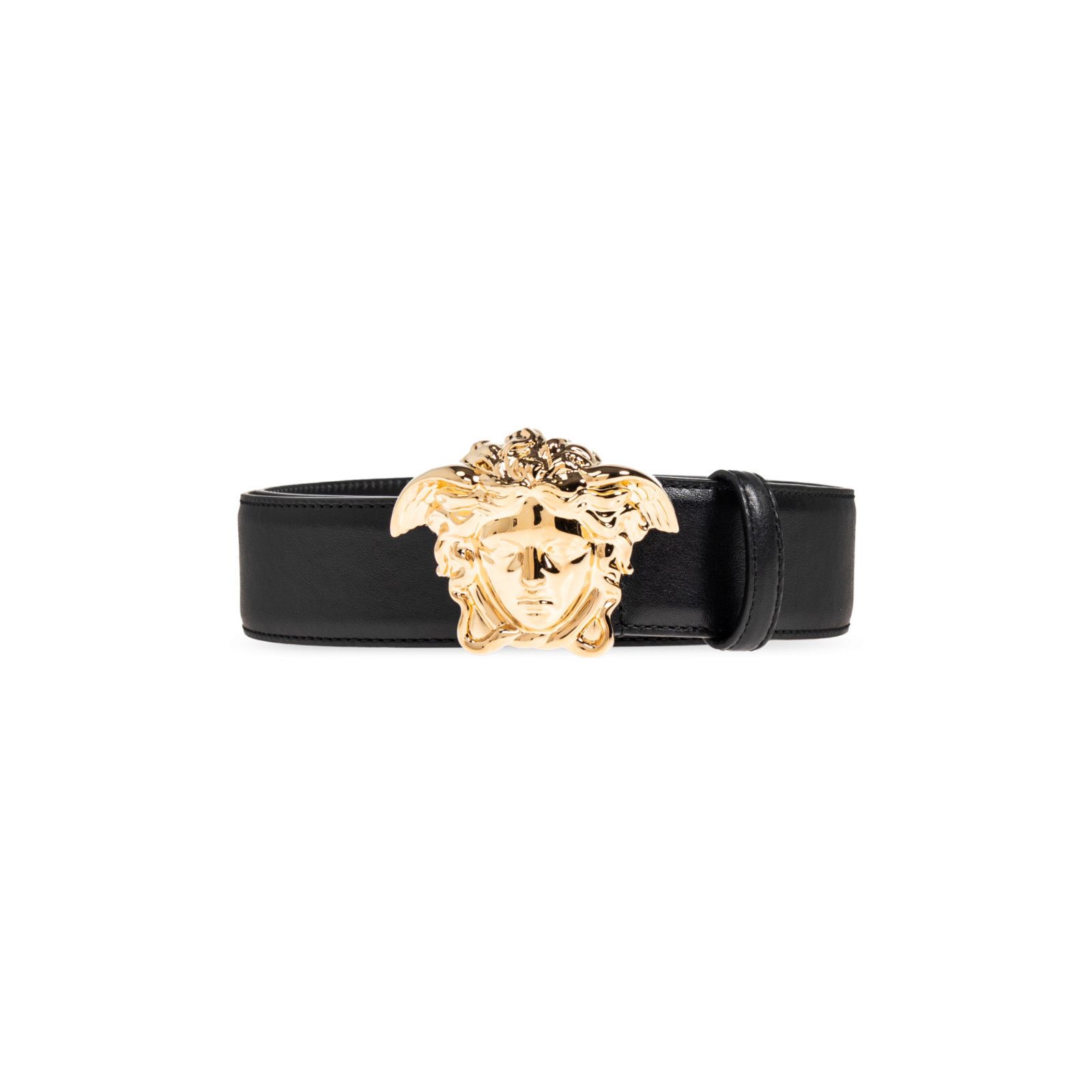 Versace VERSACE Black Leather Belt New & Authentic (Men's size:105;) Size ONE SIZE - 1 Thumbnail