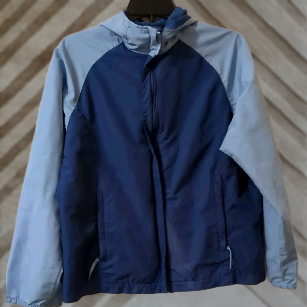 Nike Nike Windbreaker Hoodie Jacket Women's S Blue Zip Activewear windbreaker, Nike, Women, Size S Size S / US 4 / IT 40 - 1 Thumbnail