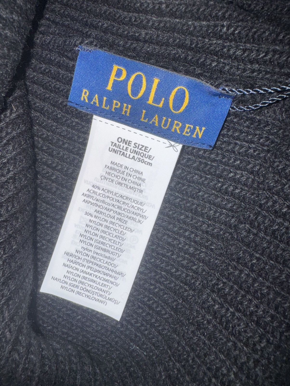Polo Ralph Lauren Polo Ralph Lauren Solid Denim Bear Beanie One Size Size ONE SIZE - 3 Thumbnail