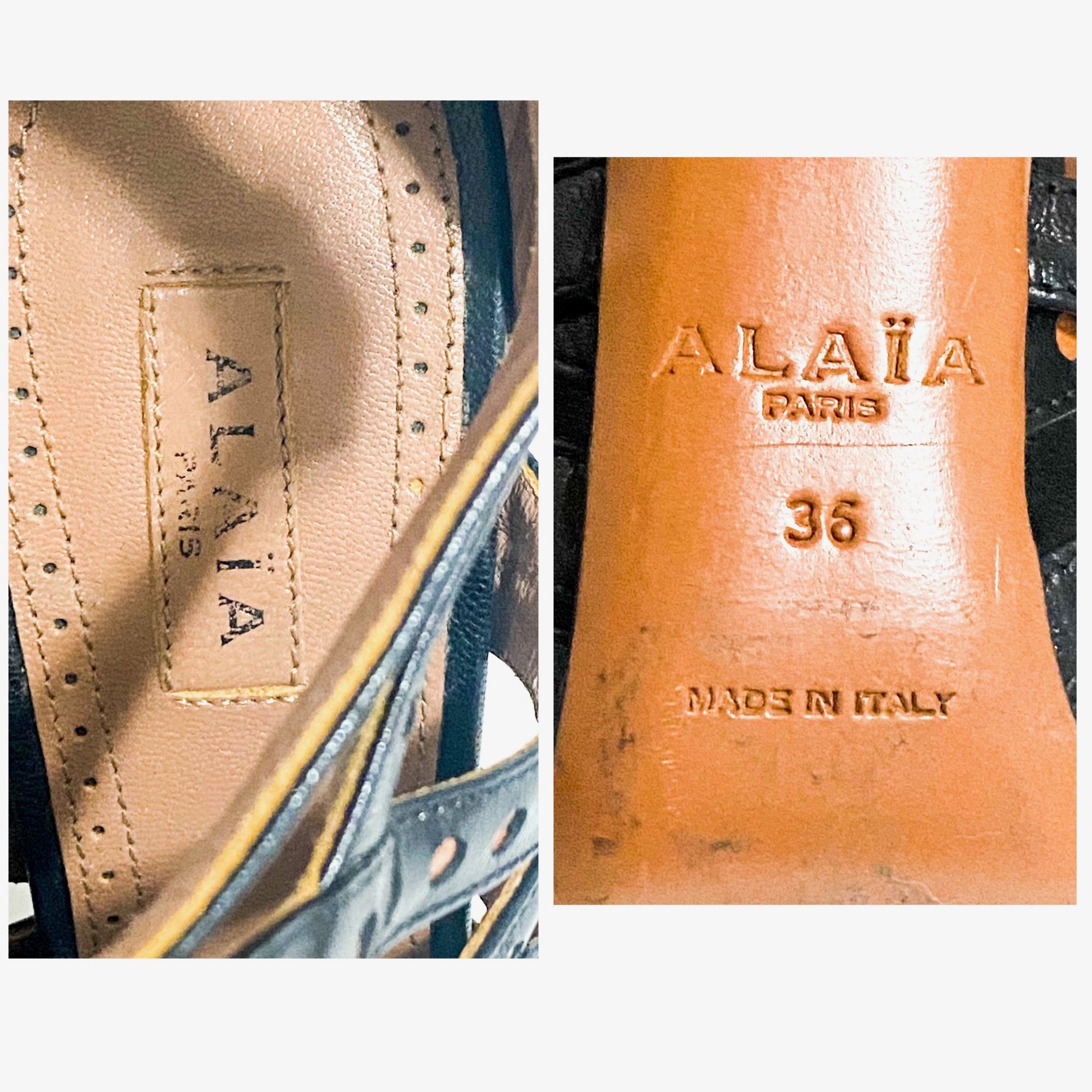 Alaia Alaïa Black Leather Caged High Heel Sandal, 36 EU, in Box Size US 6 / IT 36 - 9 Thumbnail