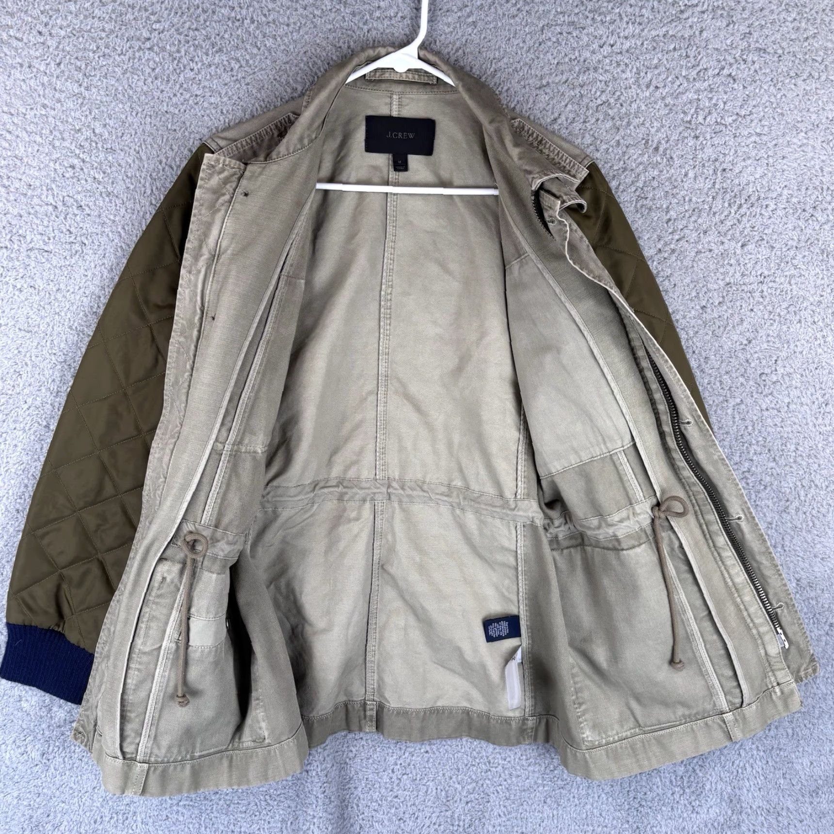 J.Crew J.CREW Jacket Womens M Olive Canvas Twill Chore Military Pockets Full Zip Lightweight Casual Workwear Size M / US 6-8 / IT 42-44 - 5 Thumbnail