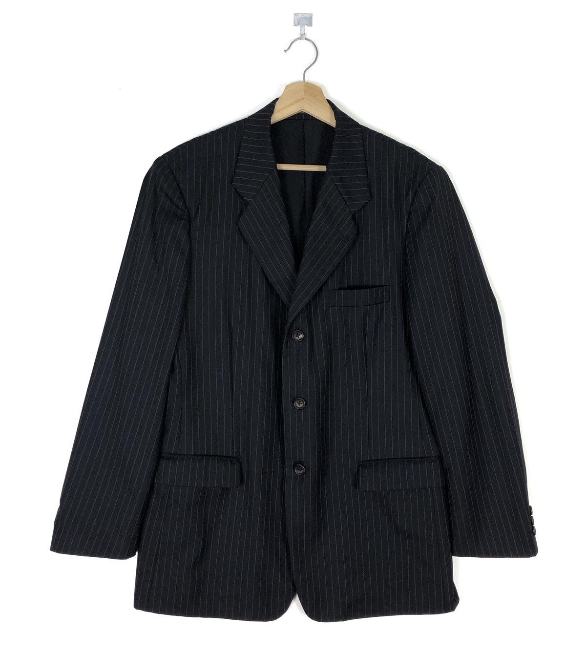 Yohji Yamamoto AW2012 7-POCKETS COSTUME D’ HOMME STRIPES WOOL GABARDINE Size US M / EU 48-50 / 2 - 2 Thumbnail