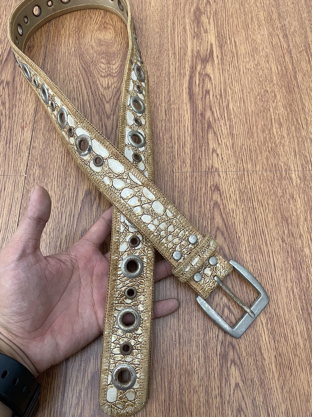 If Six Was Nine × Japanese Brand × Le Grande Bleu (L.G.B.) Ringer croco belt Size ONE SIZE - 2 Thumbnail
