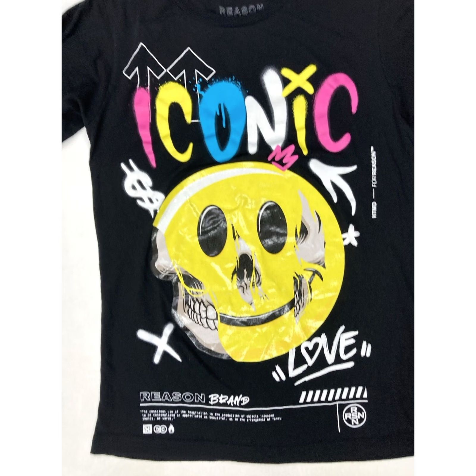 Reason Reason Skull Graphic Print T-Shirt Men Small Black Long Sleeve Size US S / EU 44-46 / 1 - 2 Thumbnail