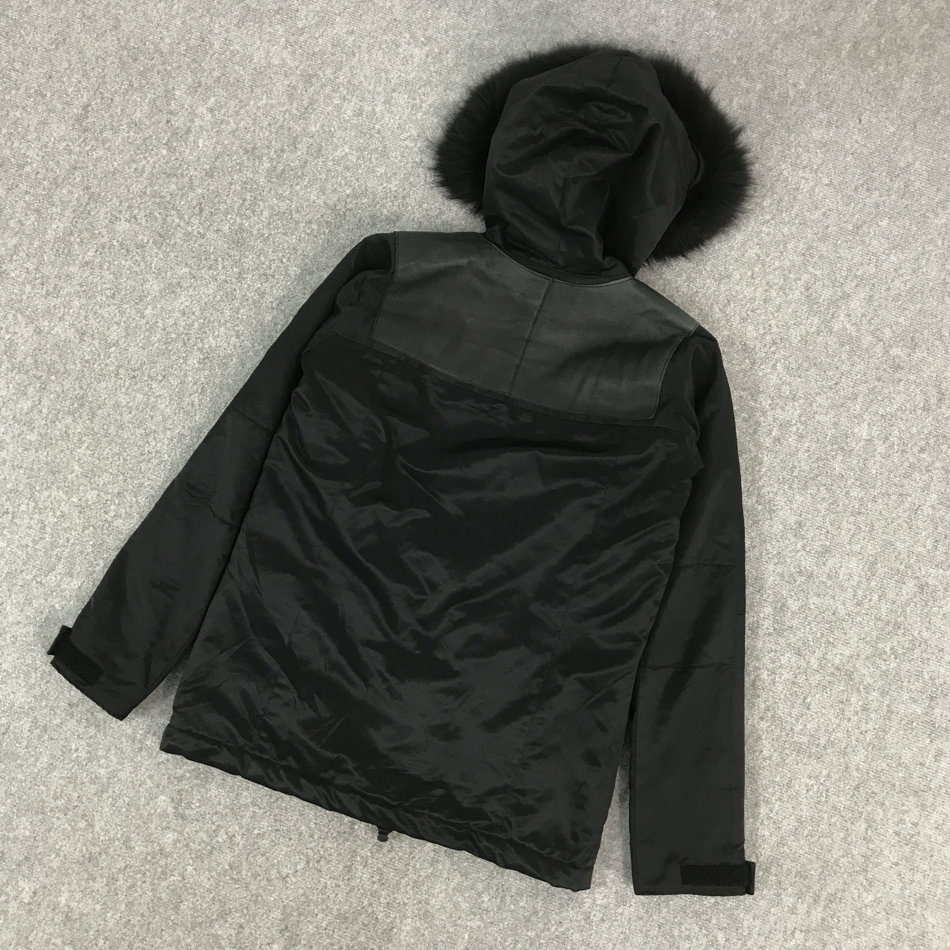 If Six Was Nine × Issey Miyake × Japanese Brand IFSIXWASNINE STYLE AYUITE LEATHER DESIGN FUR HOODIES JACKET Size US M / EU 48-50 / 2 - 6 Thumbnail