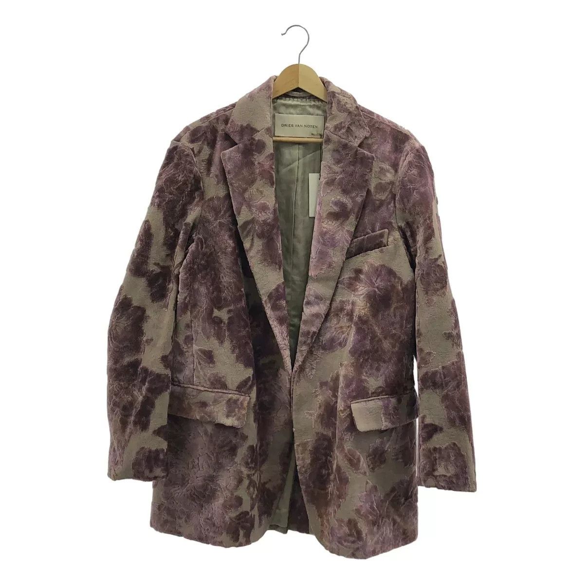 Dries Van Noten Dries Van Noten Purple Velvet Floral Jacket Size XS / US 0-2 / IT 36-38 - 1 Thumbnail