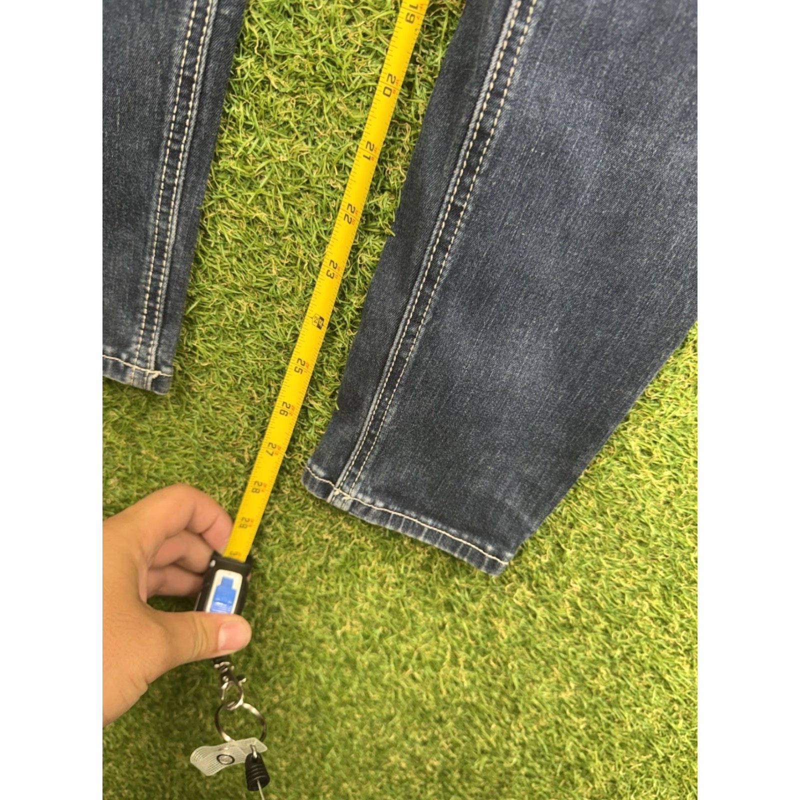 Miss Me Miss Me Jeans Womens 27 Mid Rise Skinny Embellished Y2K Denim Blue Slim 5-Pocket Design Distressed Stretch Vintage Style Womens Jeans Size 27" / US 4 / IT 40 - 7 Thumbnail