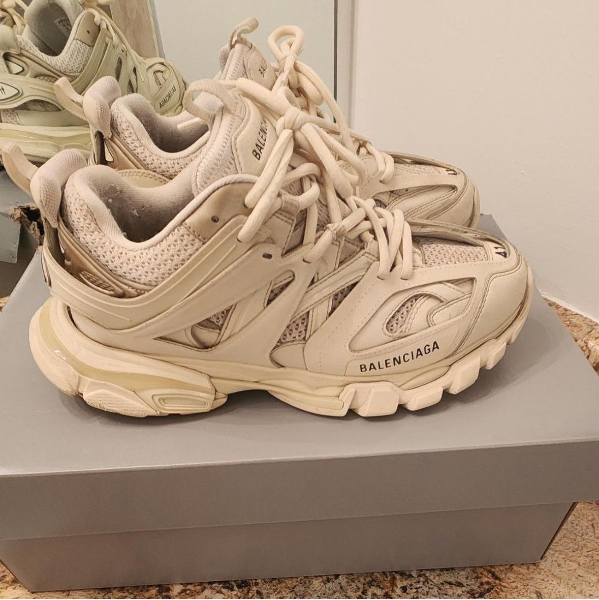 Balenciaga Balenciaga track beige size 8/41 mens Size US 8 / EU 41 - 1 Thumbnail