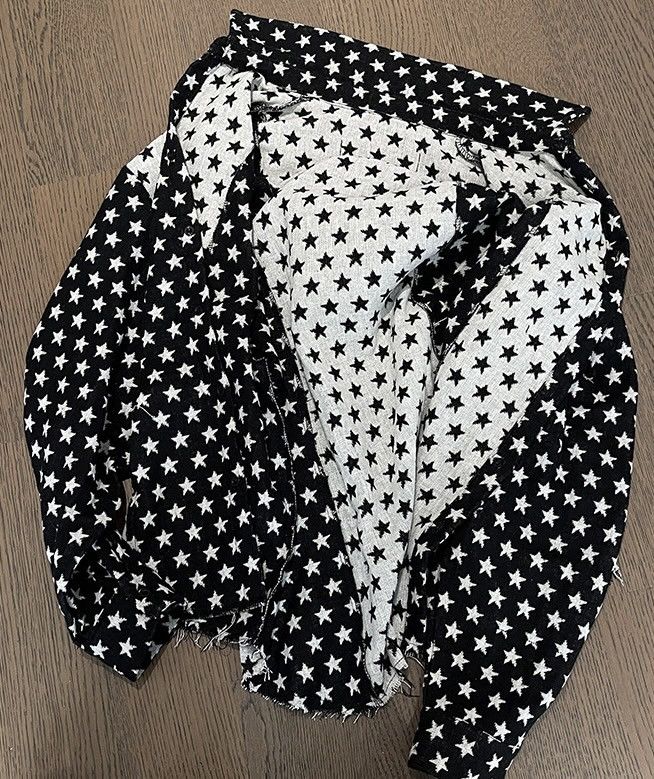 Japanese Brand × Vintage Avant garde y2k oversized distressed star panel shirt Size US XL / EU 56 / 4 - 8 Thumbnail