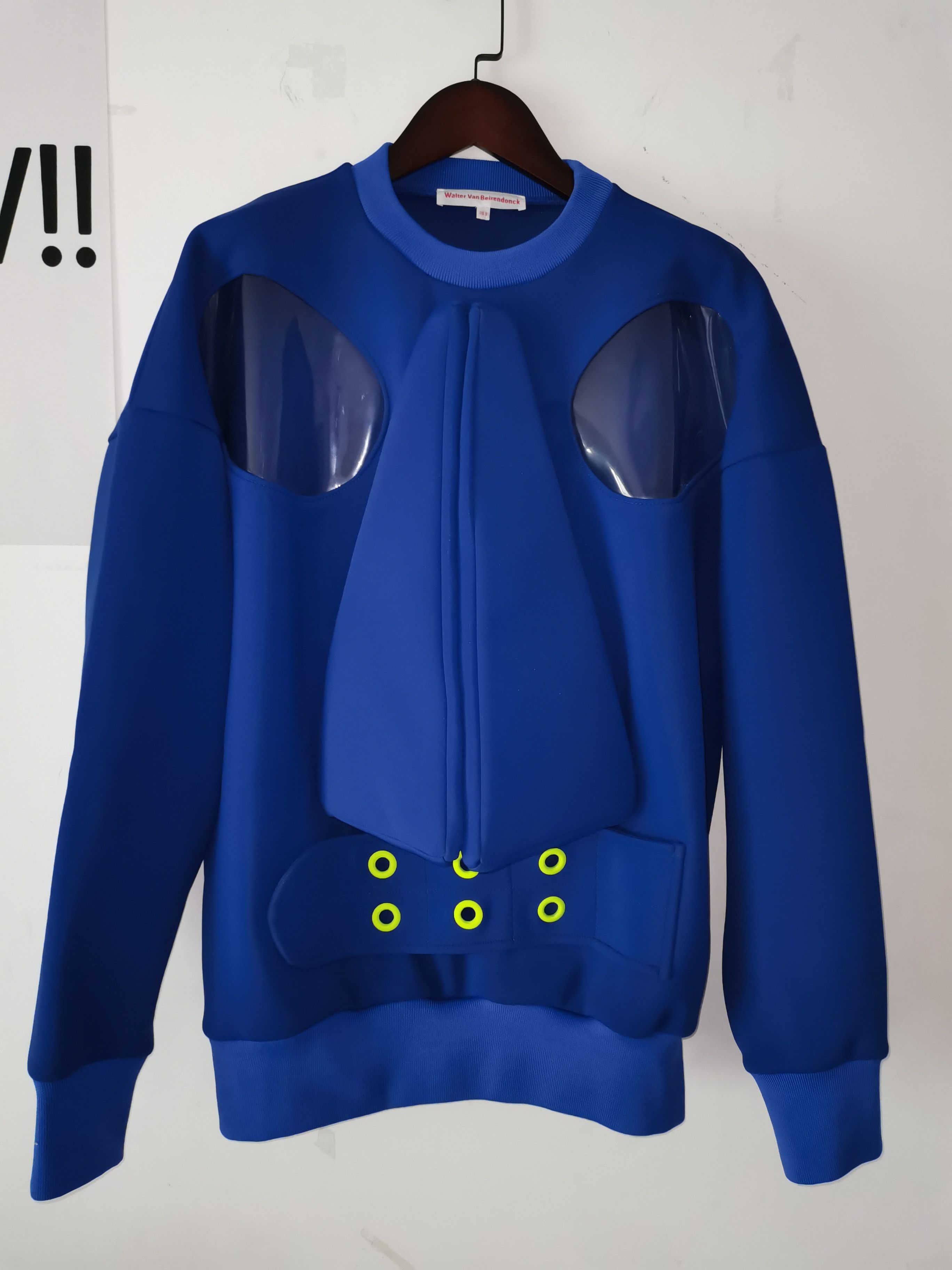 image of Walter Van Beirendonck 21Fw Blue Mask Sweater, Men's (Size Small)