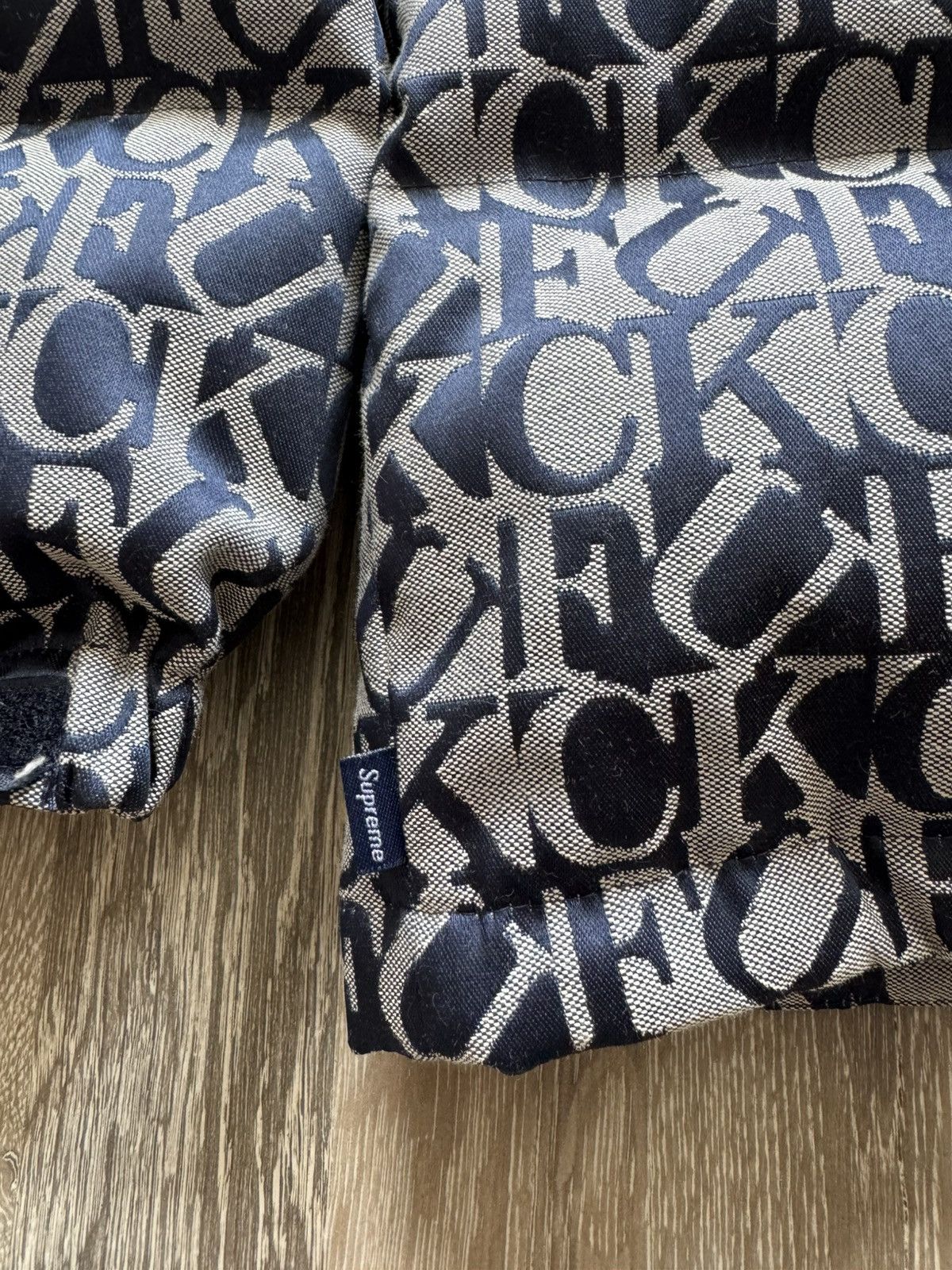 Supreme DS Supreme Fuck Jacquard Puffy Jacket Navy Size US L / EU 52-54 / 3 - 5 Thumbnail