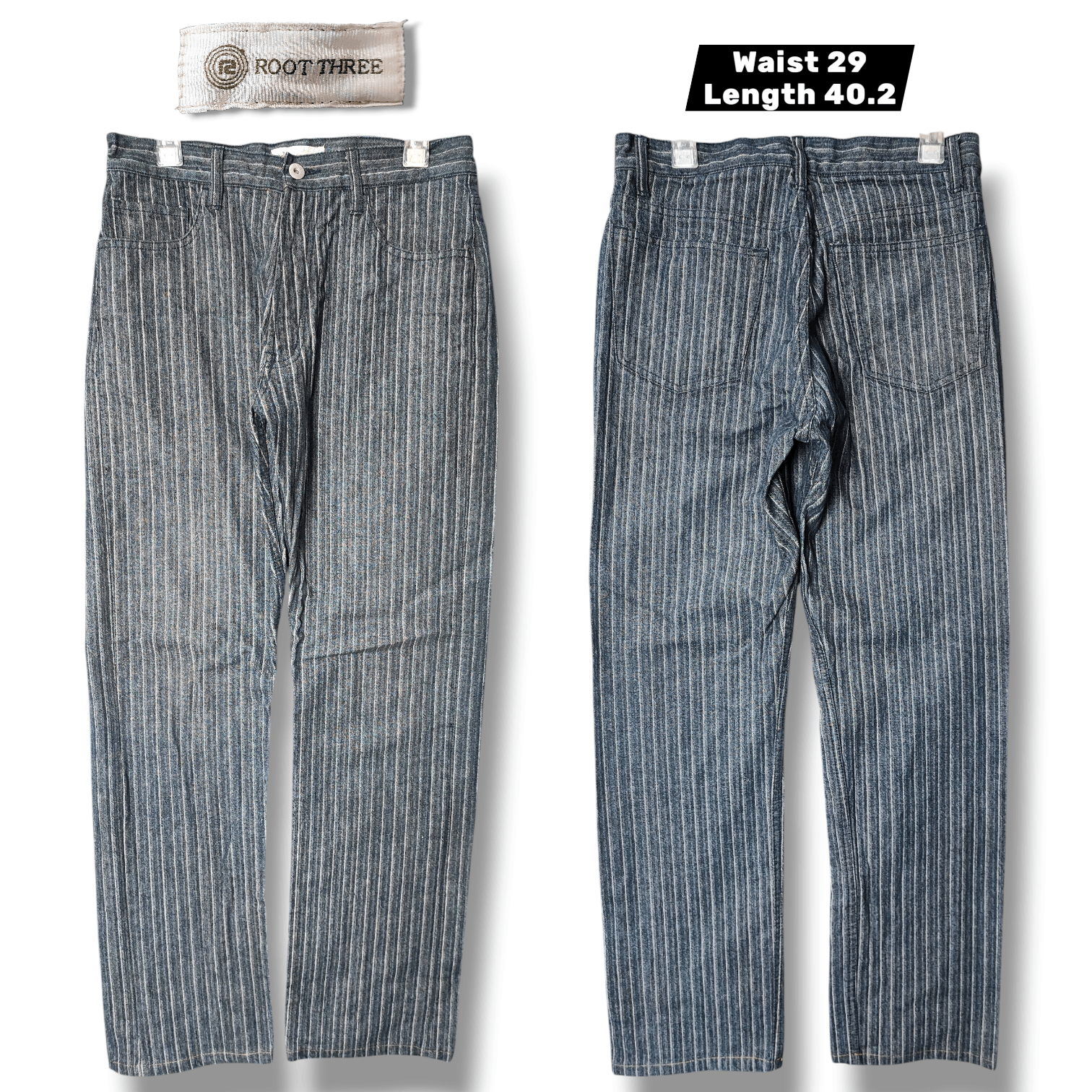 Undercover ROOT THREE HEAVY COTTON STRIPE CHINO PANTS JEANS Size US 29 - 1 Thumbnail