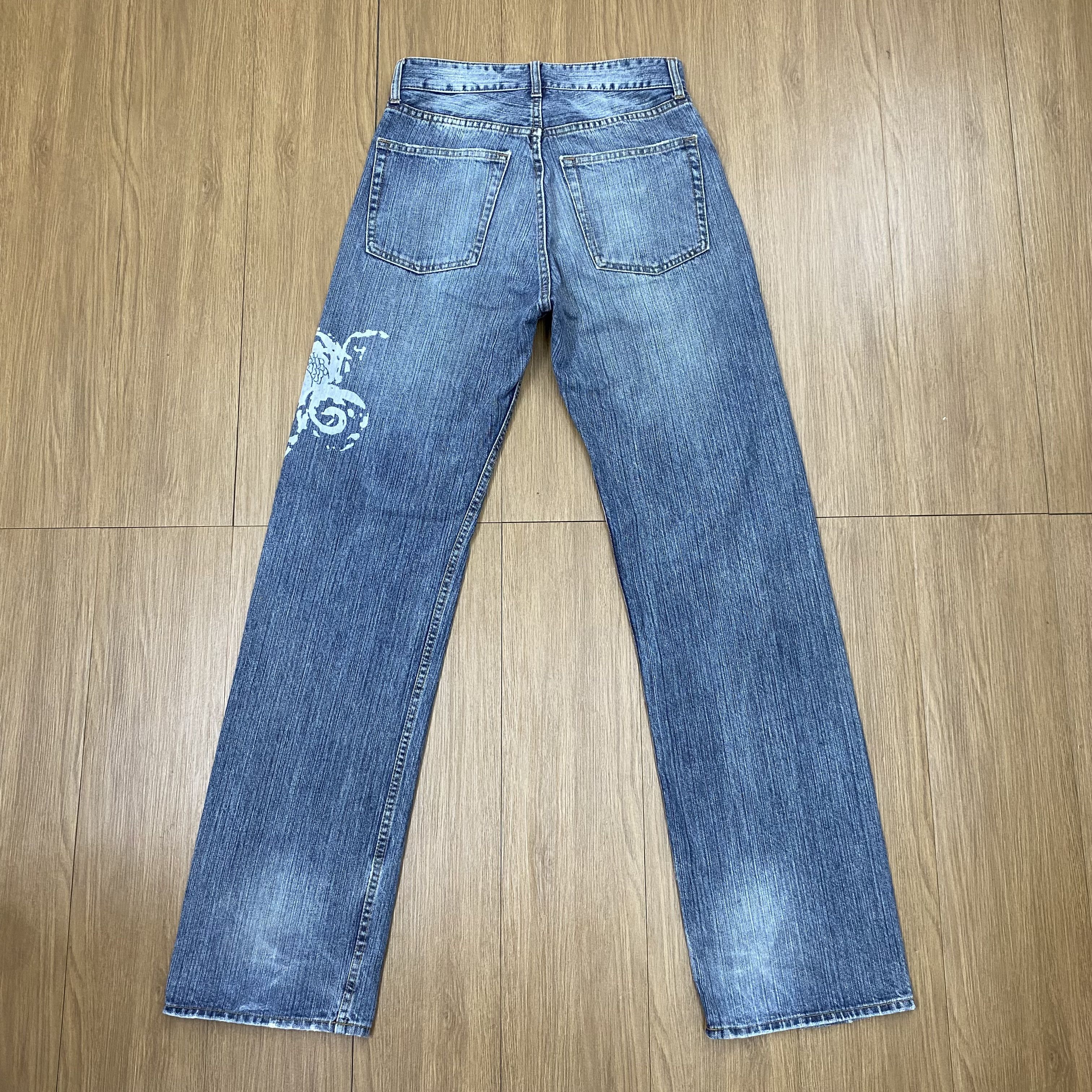 Japanese Brand × Vintage Vintage Dragon Printed Jeans Denim Pants Size US 28 / EU 44 - 2 Thumbnail