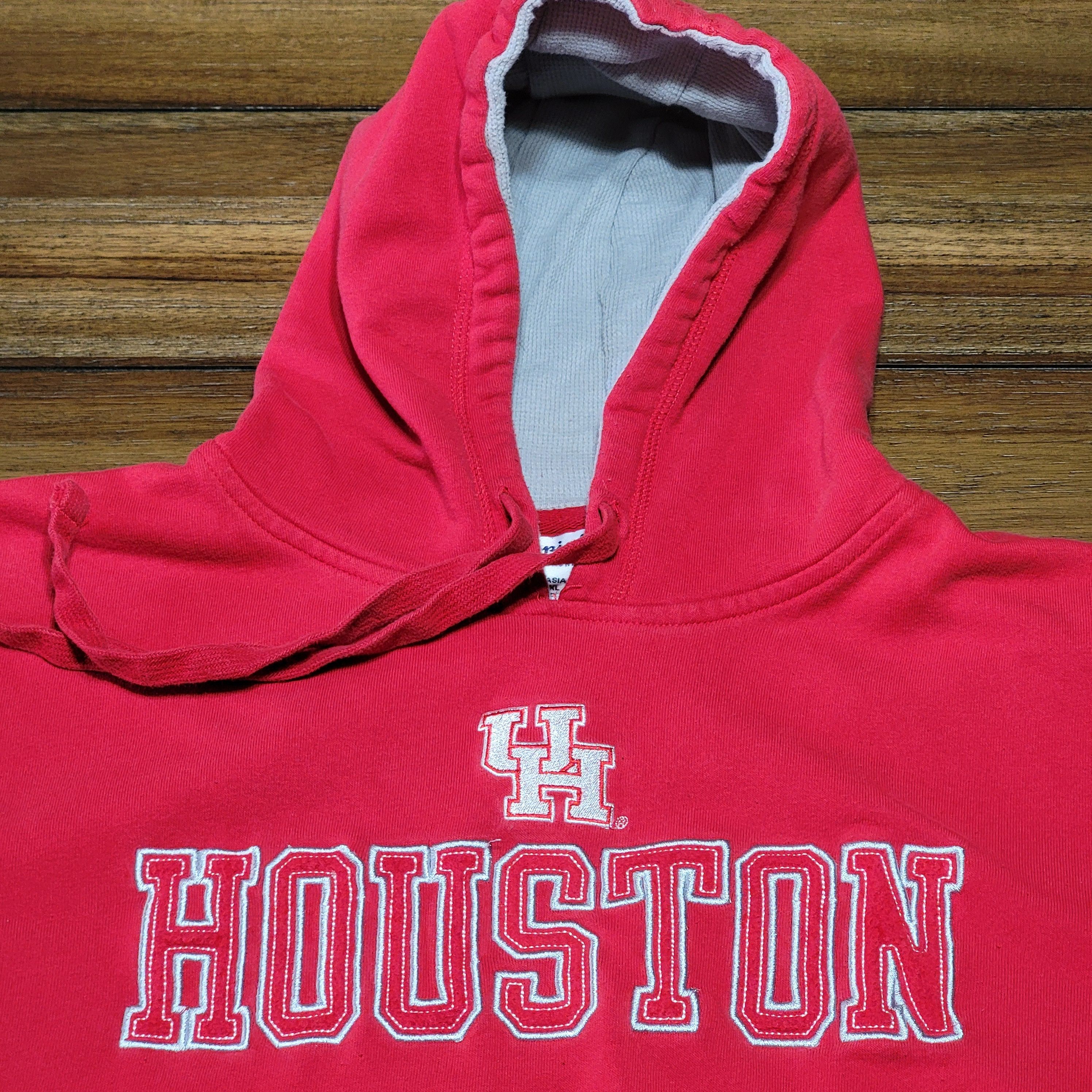 Champion Champion LS Red Unisex Hoodie "UH Houston" - Size Large Size US L / EU 52-54 / 3 - 2 Thumbnail