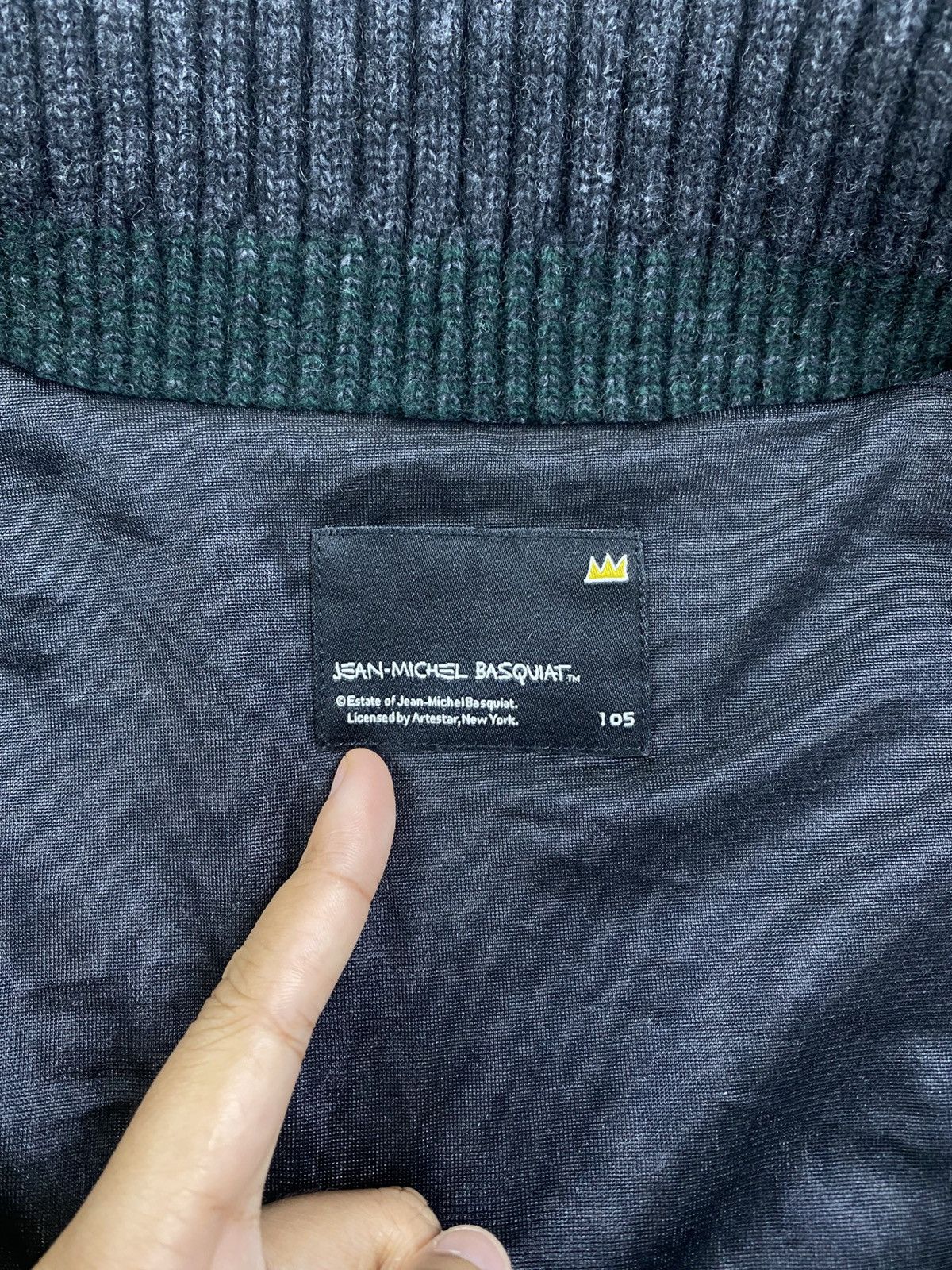 Jean-Michel Basquiat × Vintage Vintage Jean Michael Basquiat Embroidery Logo Zipper Jacket Size US M / EU 48-50 / 2 - 11 Thumbnail