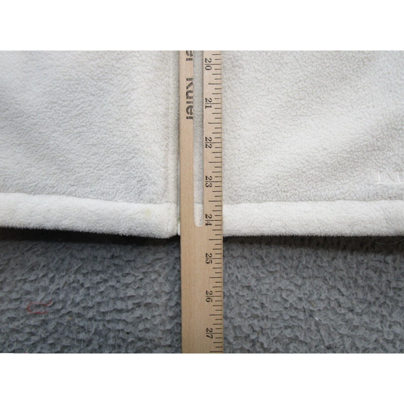 Vintage LL Bean Women's Full Zip White Fleece Jacket Medium Outdoor Casual Basic Jacket - 0YW88 Size M / US 6-8 / IT 42-44 - 7 Thumbnail