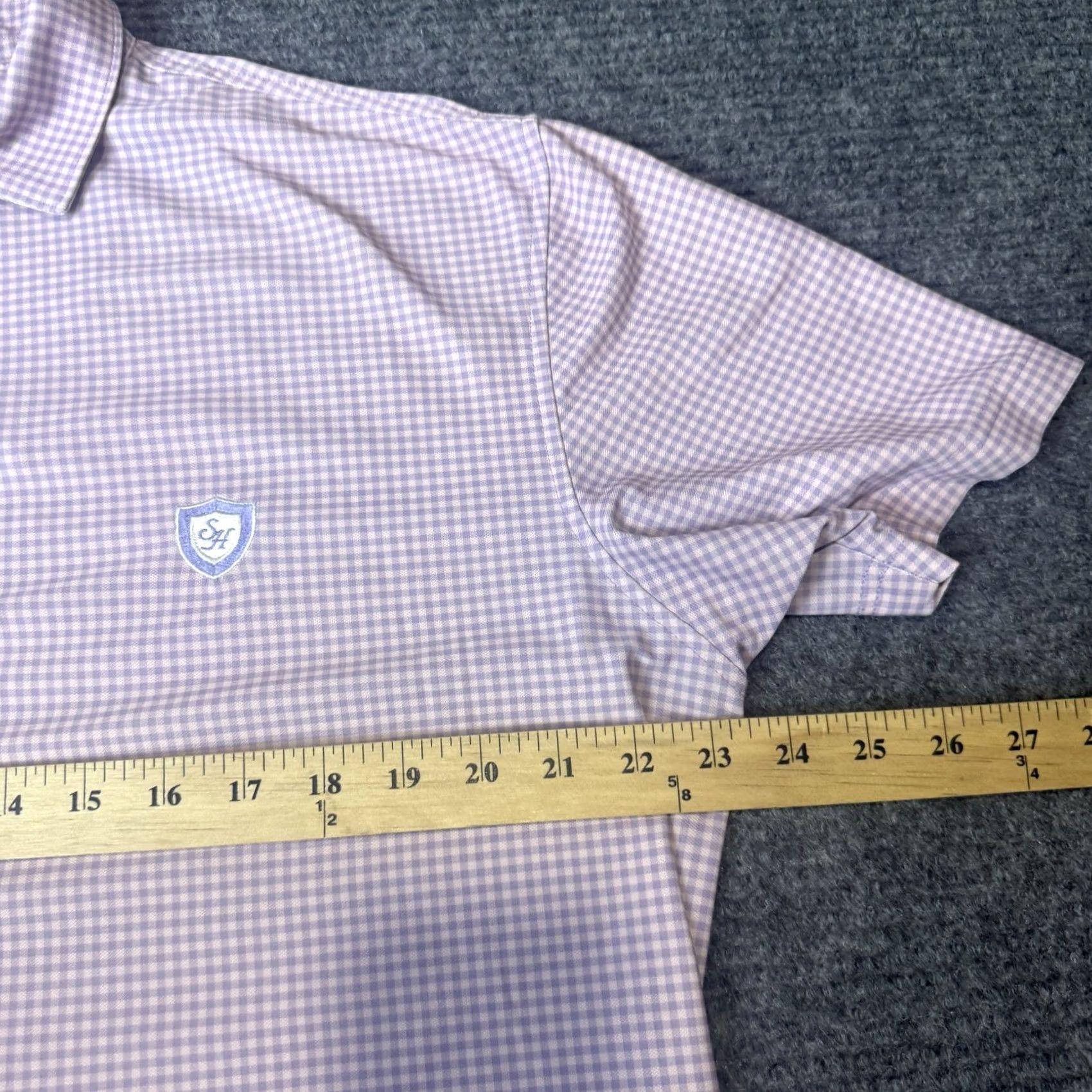 Peter Millar Peter Millar Polo Shirt Mens Medium Pink Purple Check Summer Comfort Golf Size US M / EU 48-50 / 2 - 7 Thumbnail
