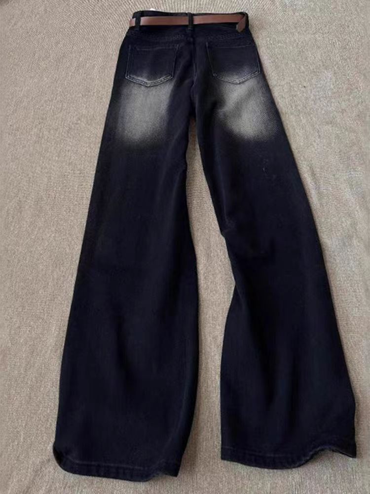 Japanese Brand × Jean Vintage Washed Black Grey Street Y2K Micro Flare Jeans Size US 30 / EU 46 - 5 Thumbnail