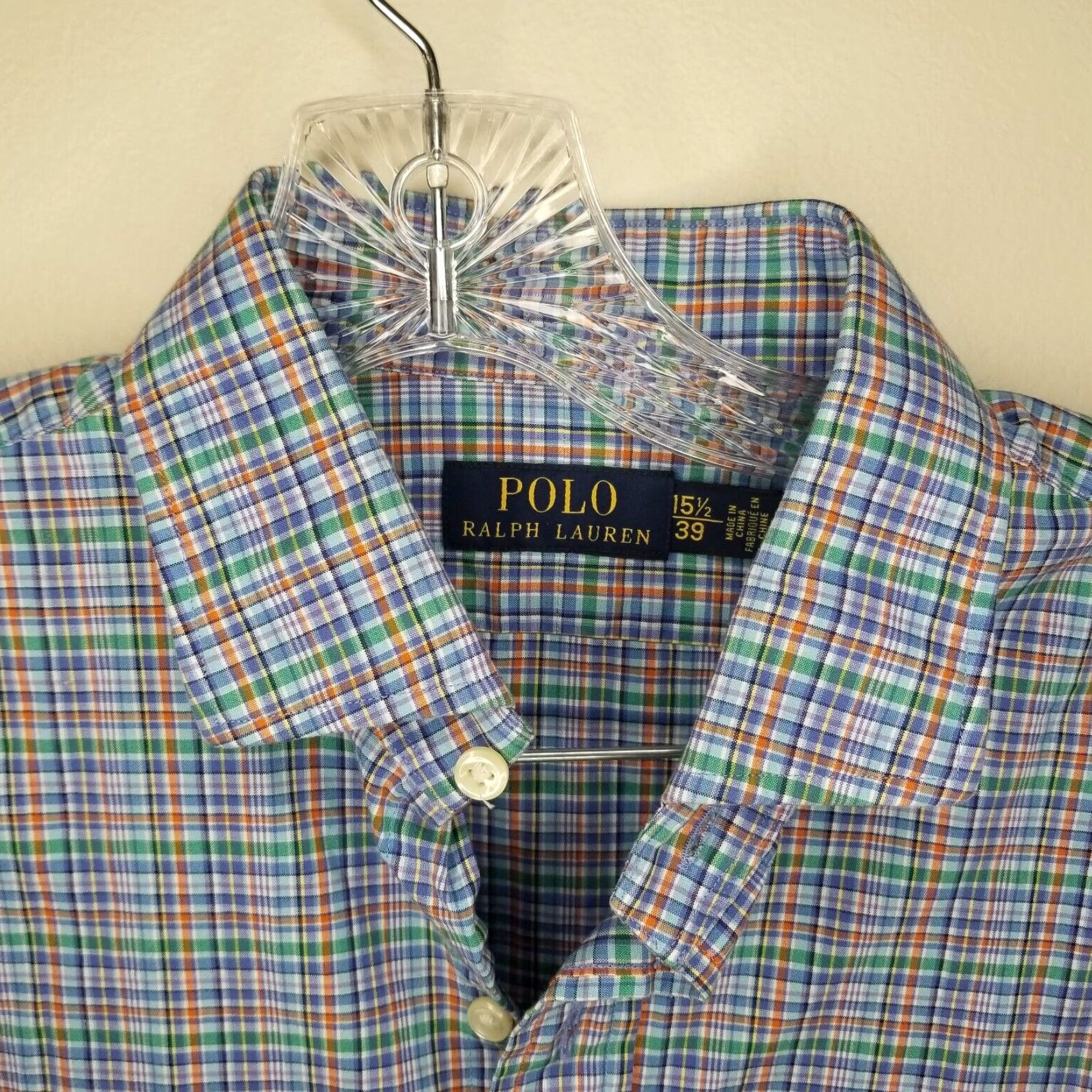 Polo Ralph Lauren Polo Ralph Lauren Shirt Men Long Sleeve Plaid Button-Up 15.5/39 Multicolor Mens - 39) Size US M / EU 48-50 / 2 - 3 Thumbnail
