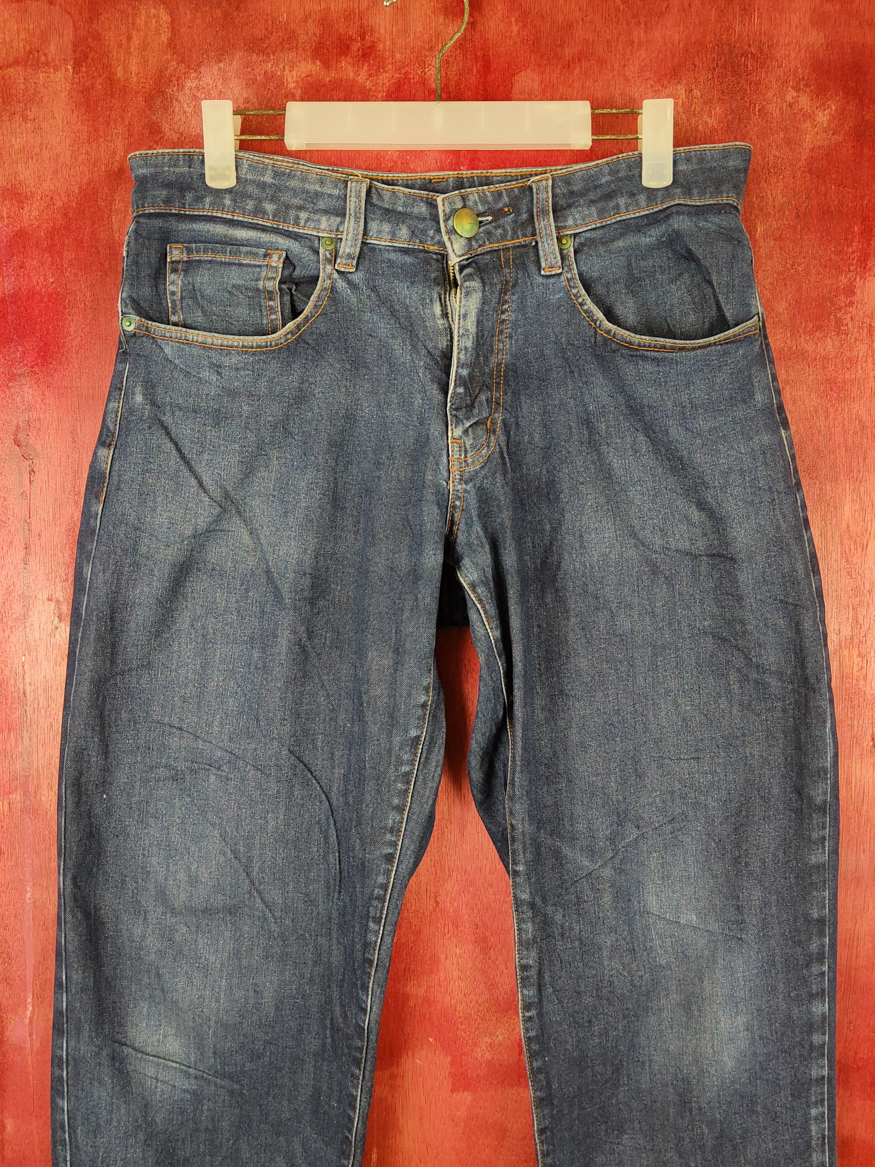 Japanese Brand Japanese Brand Dark Blue Distressed Ripped Jeans #S1690 Size US 31 - 2 Thumbnail