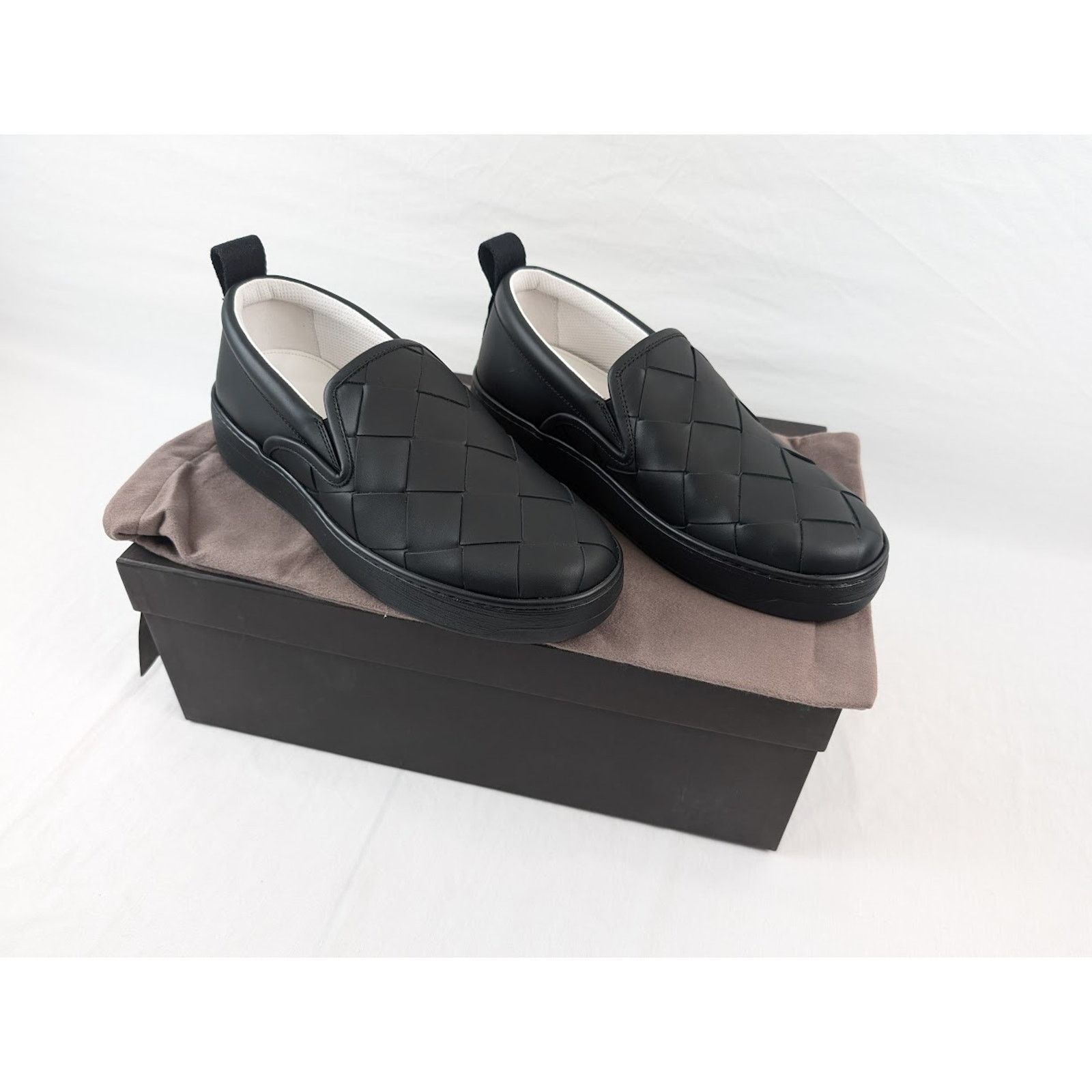 Bottega Veneta o1rshd1 Bolt Calf Intrecciato Sneakers in Nero Size US 7.5 / EU 40-41 - 22 Thumbnail