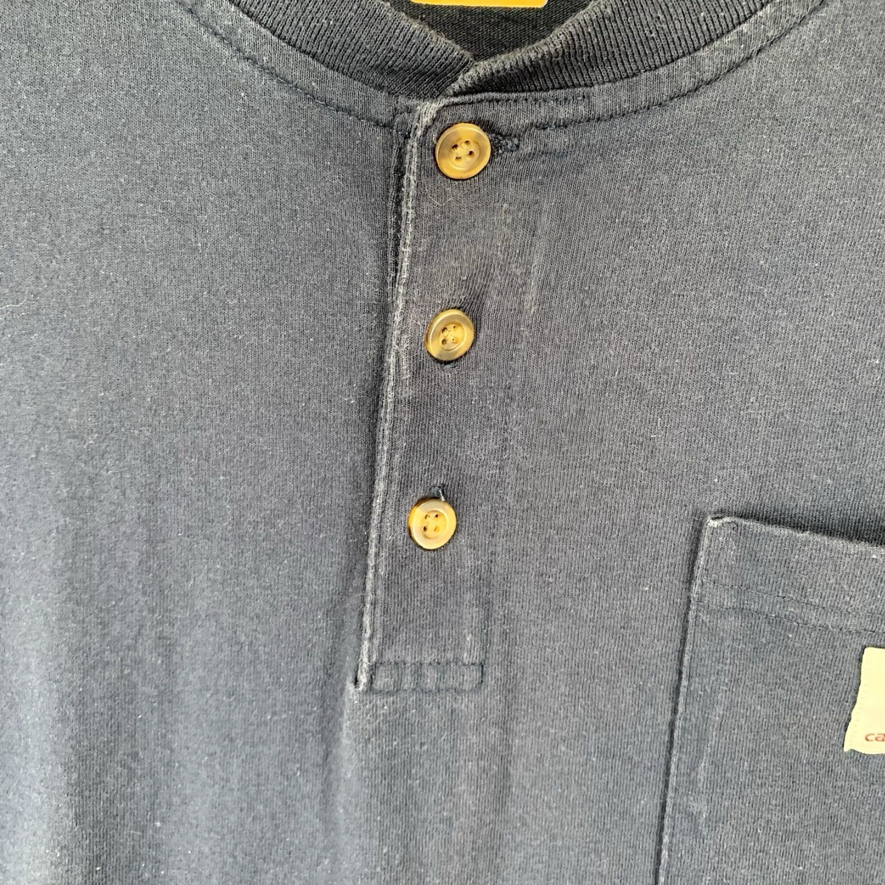 Carhartt Carhartt Mens Navy 2XL Long Sleeve Henley T-Shirt Original Fit All Cotton Size US XXL / EU 58 / 5 - 4 Thumbnail