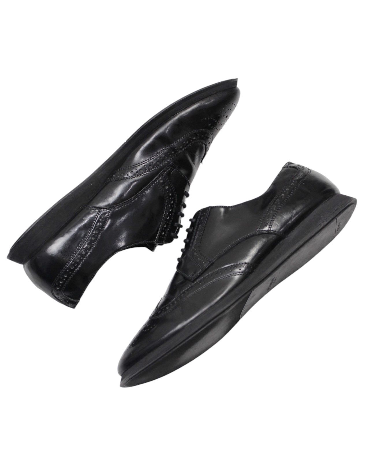 Prada 2010S PRADA MILANO BLACK WINGTIP BROGUE SHOES Size US 7 / EU 40 - 5 Thumbnail