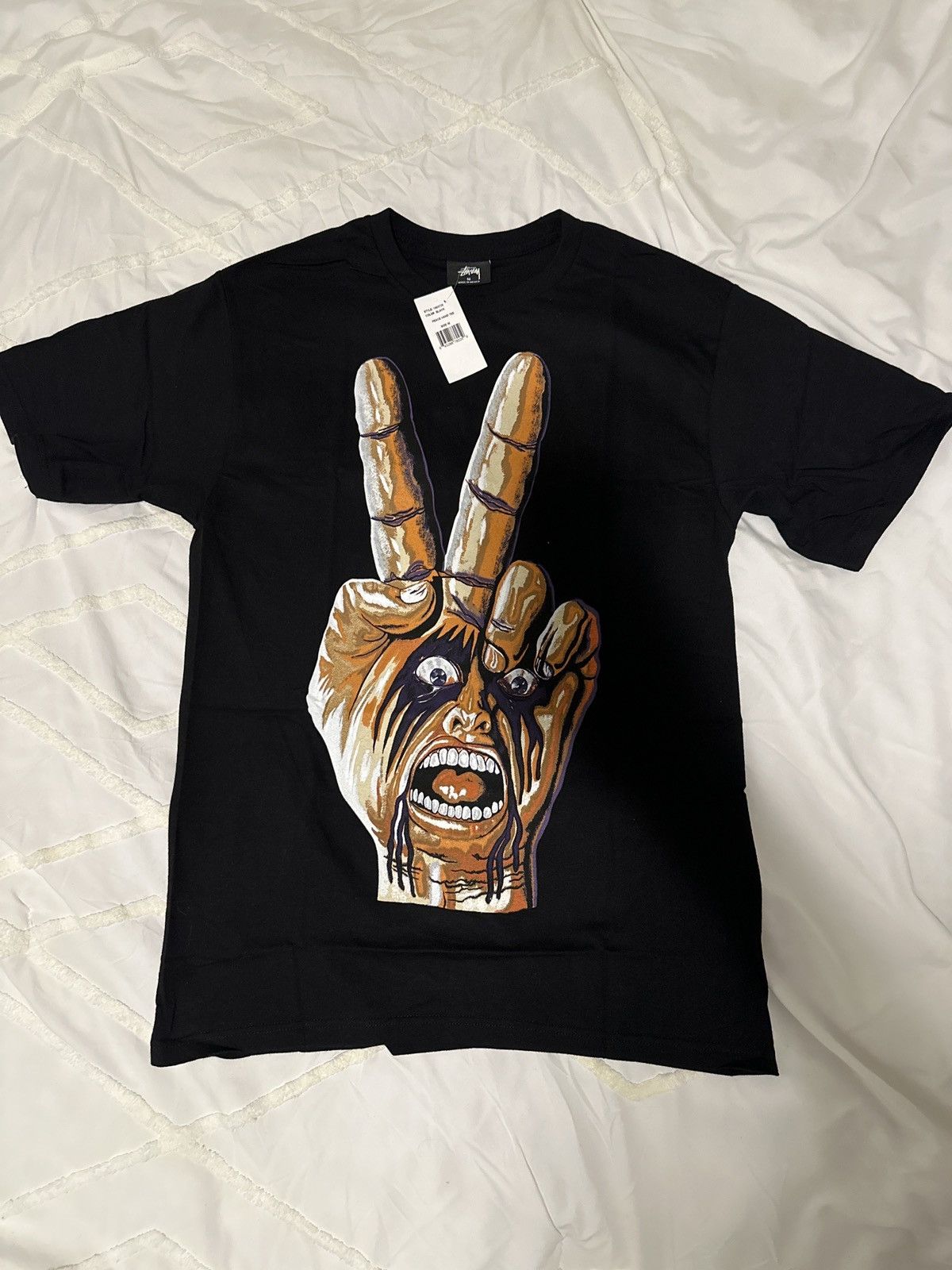 Stussy Stussy Peace Hand Tee Size US M / EU 48-50 / 2 - 1 Thumbnail