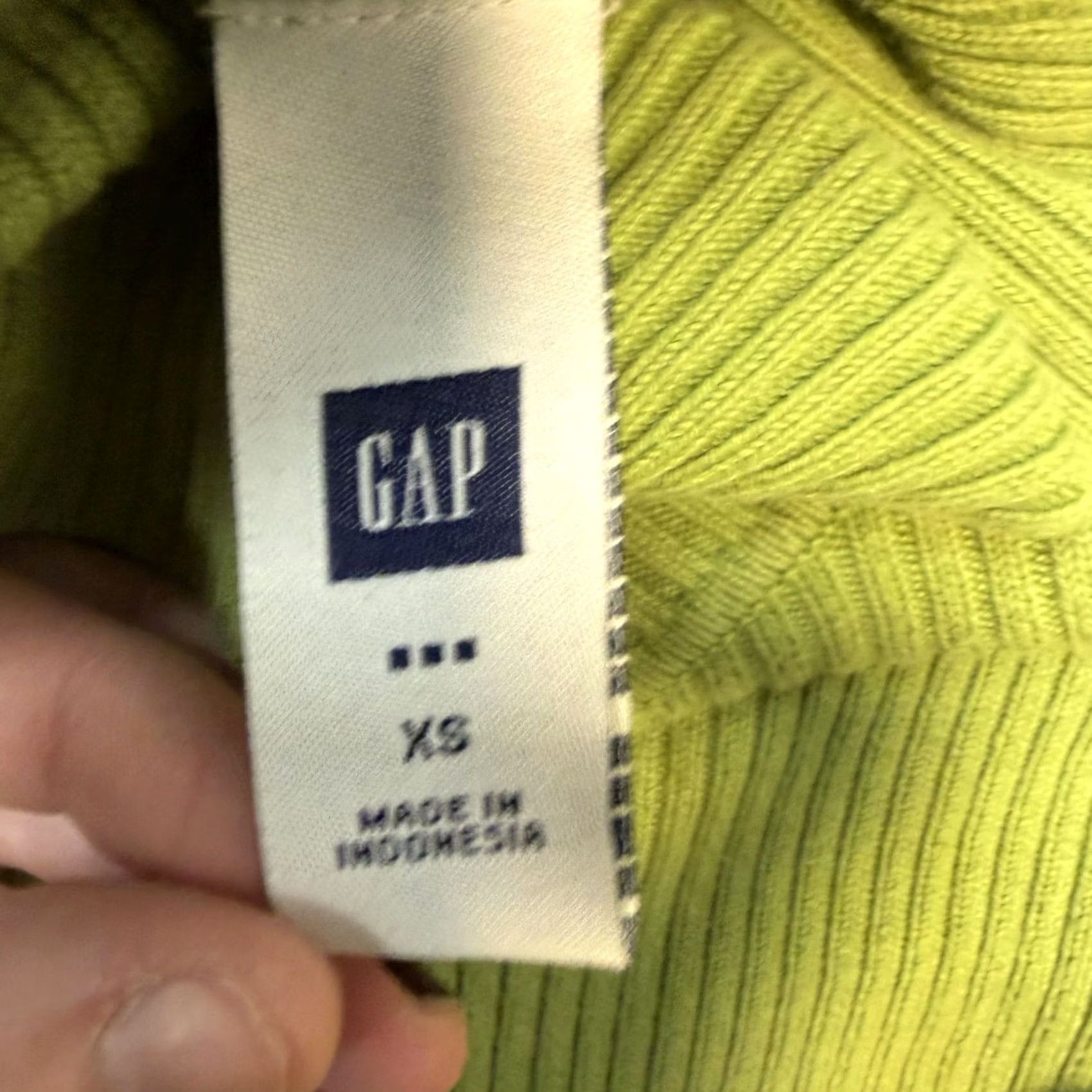 Gap VINTAGE Gap Slim XS Green Turtleneck Pullover Knit Sweater Womens Size XS / US 0-2 / IT 36-38 - 2 Thumbnail