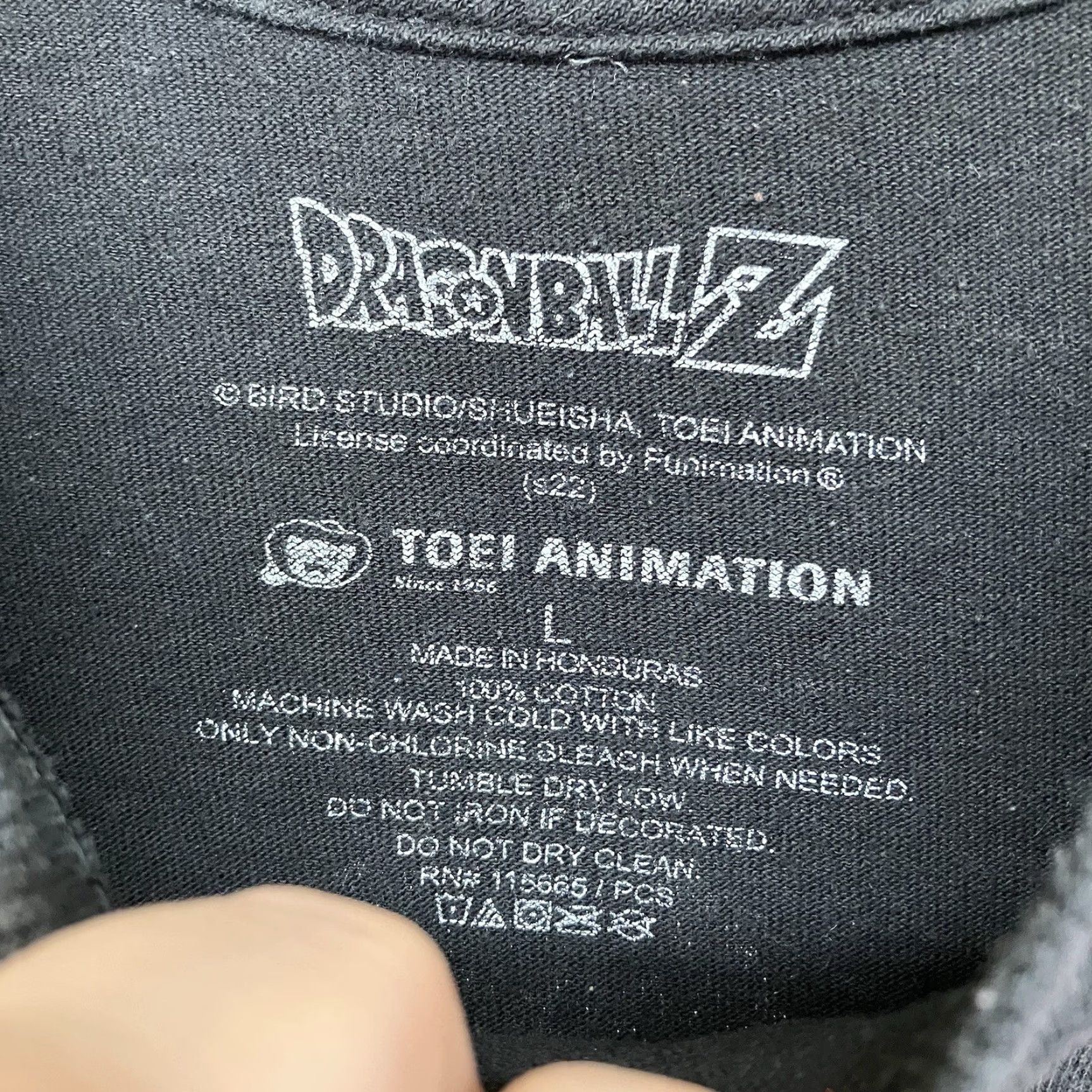 Vintage Dragon Ball Z T-Shirt Son Goku Double Sided Logo Black Cotton Adult Large Retro Anime Unisex Size US L / EU 52-54 / 3 - 3 Thumbnail