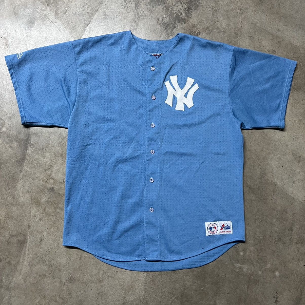 Majestic × New York Yankees × Vintage Vintage 90’s MLB New York Yankees Baseball 🇺🇸 Majestic Jersey Size US XL / EU 56 / 4 - 2 Thumbnail