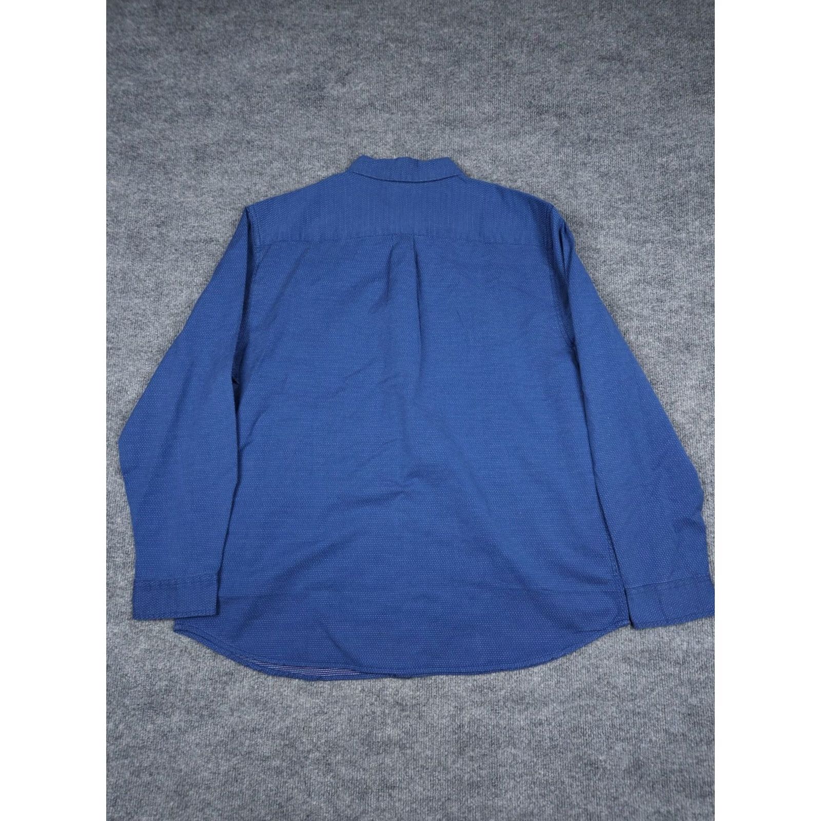 Carbon2Cobalt Cargon 2 Cobalt Flannel Shirt Men's XL Blue Polka Dot Oxford Cotton Poocket NWT Size US XL / EU 56 / 4 - 4 Thumbnail