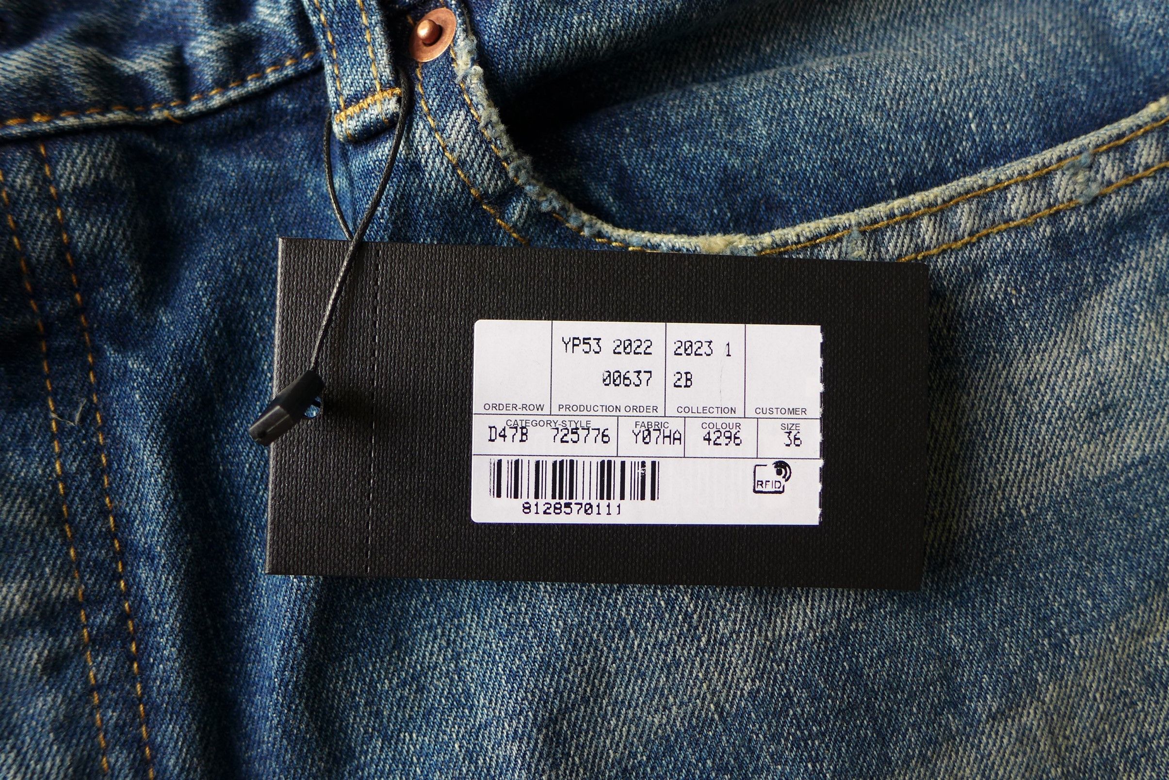 Saint Laurent Paris Saint Laurent D34 Mick Jeans -- Authentic Vintage Blue Denim Size US 36 / EU 52 - 15 Thumbnail