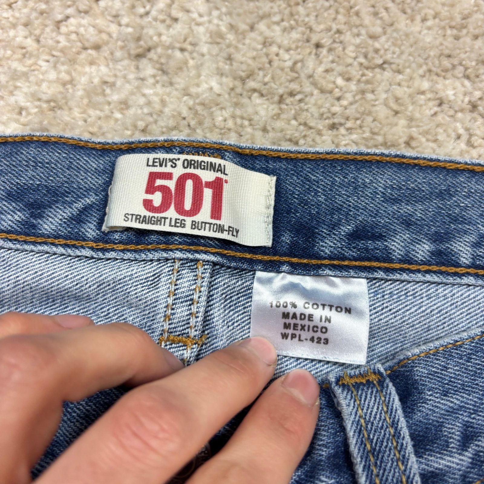 Levi's × Vintage Vintage Levi's 501 Straight Leg Button Fly Jeans Men's 32x34 Size US 32 / EU 48 - 7 Thumbnail