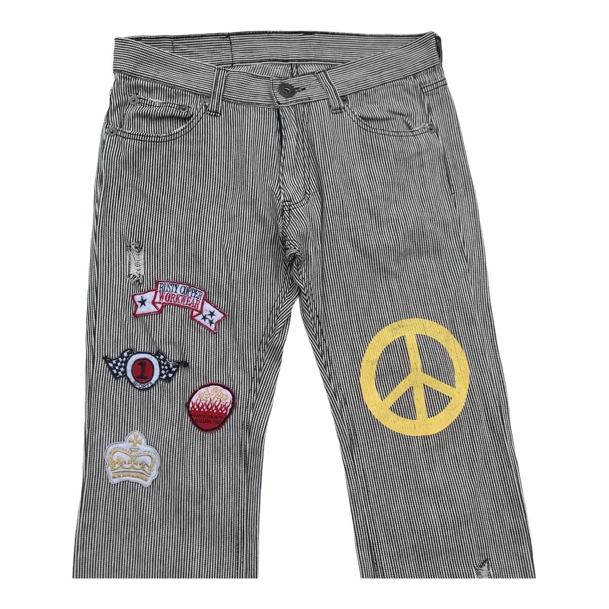 Other Peace Distressed Hickory Patches Pants Size US 32 / EU 48 - 3 Thumbnail