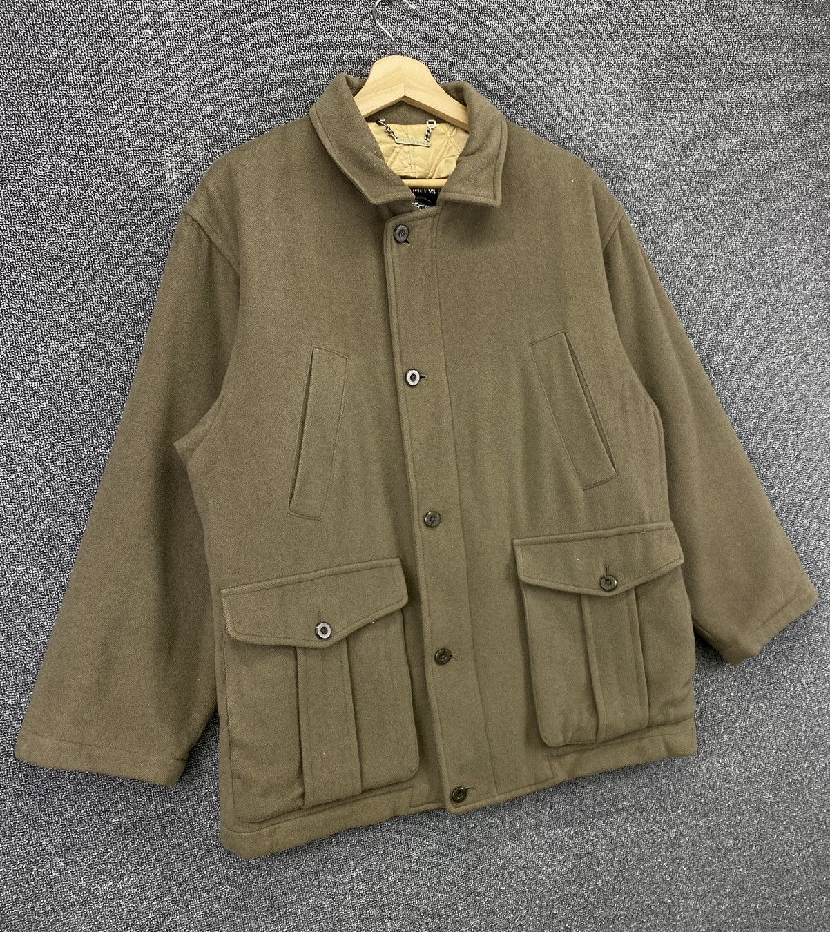 Burberry Vintage 90s Burberry Flaps Pocket Wool Jacket Size US L / EU 52-54 / 3 - 2 Thumbnail