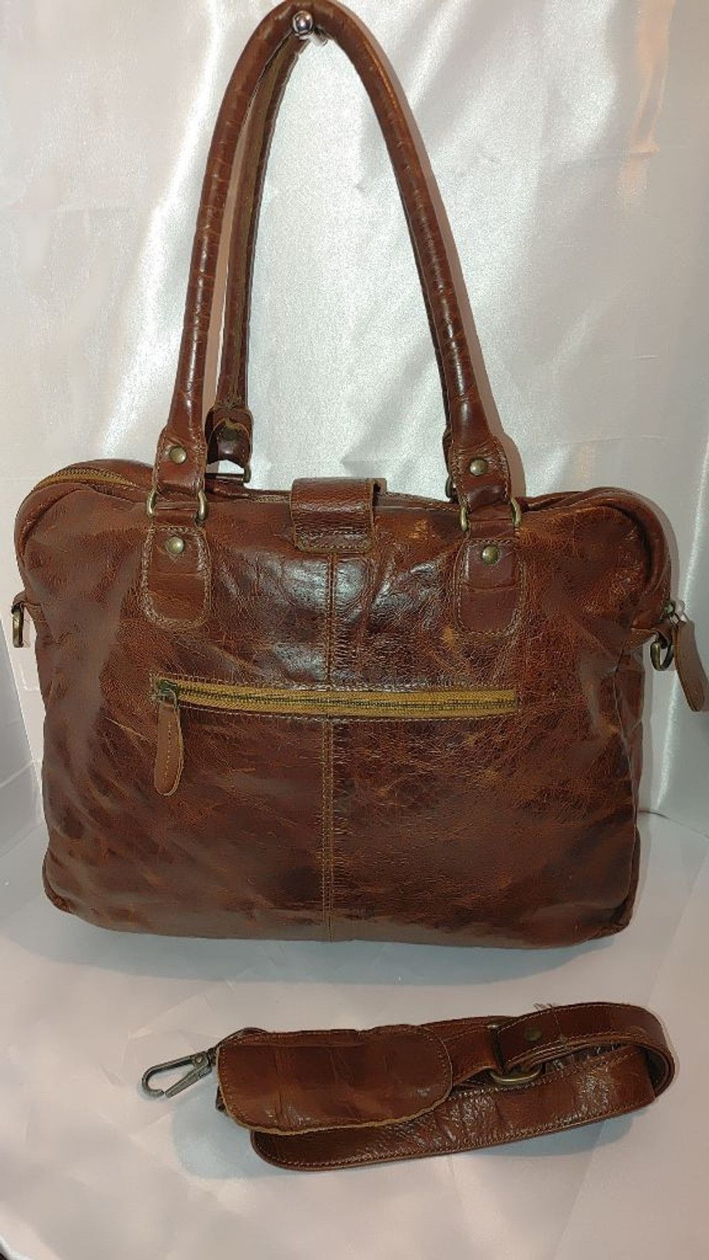 The Unbranded Brand Mahi Cornell Leather Briefcase Size ONE SIZE - 5 Thumbnail