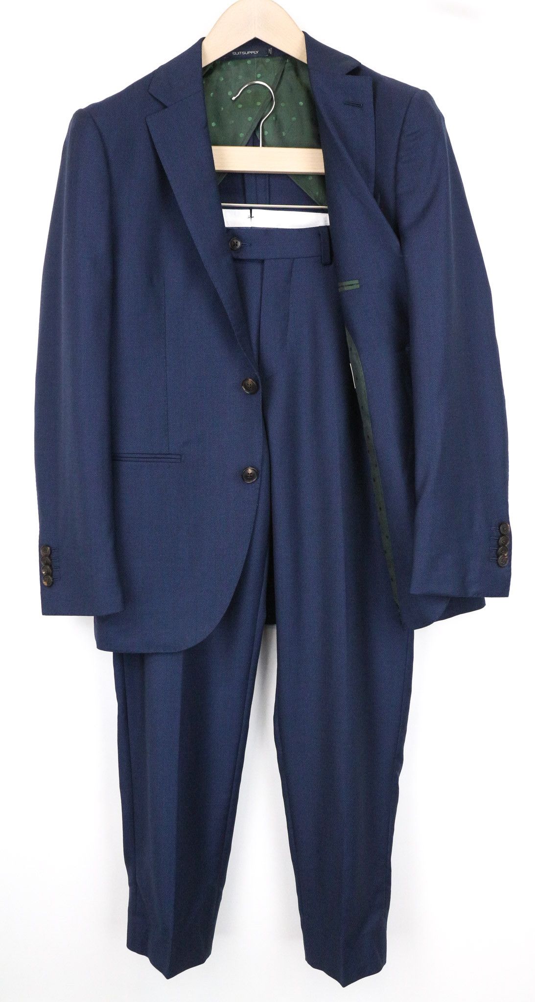 LA SPALLA UK34S Blue Wool S130s Suit 75032