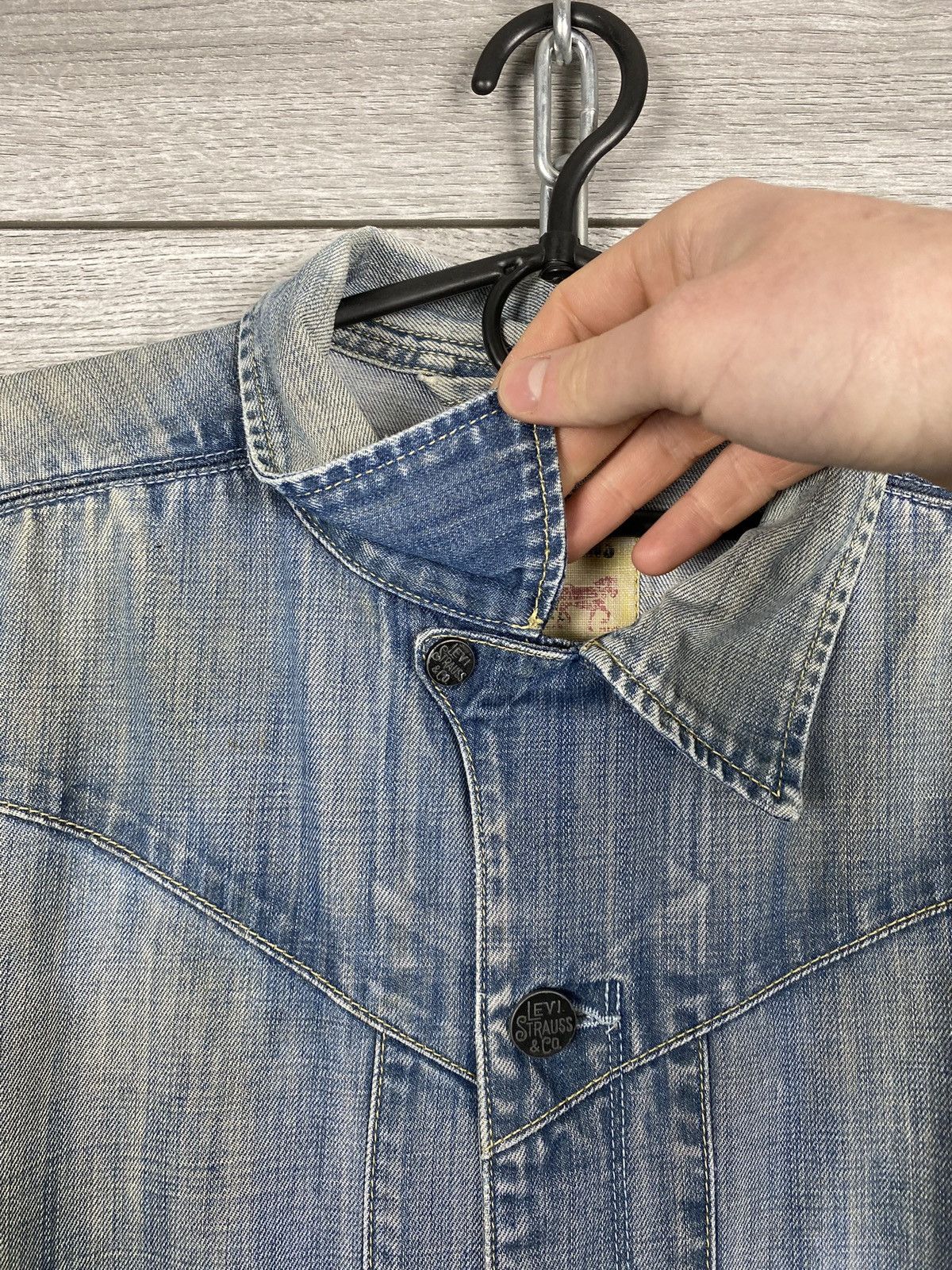 Levi's Mens Vintage Levis Denim Jacket 80s Made in USA Size US L / EU 52-54 / 3 - 7 Thumbnail