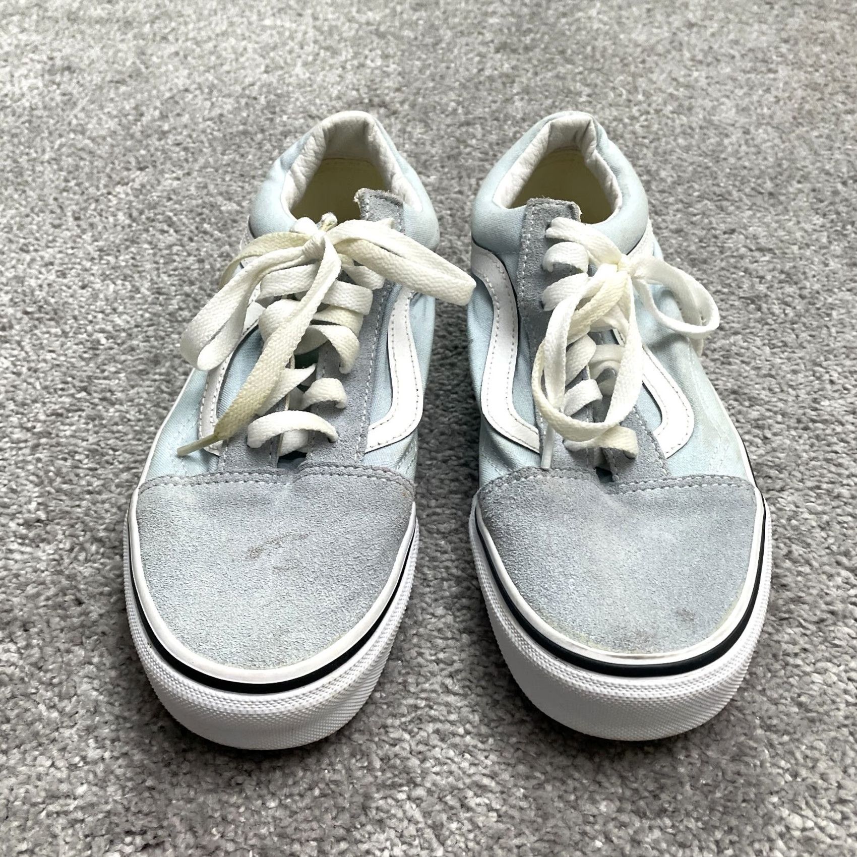 Vans VANS Old Skool Suede Leather Low Top Shoes Unisex Mens 6 Womens 7.5 Blue Casual Size M / US 6-8 / IT 42-44 - 2 Thumbnail