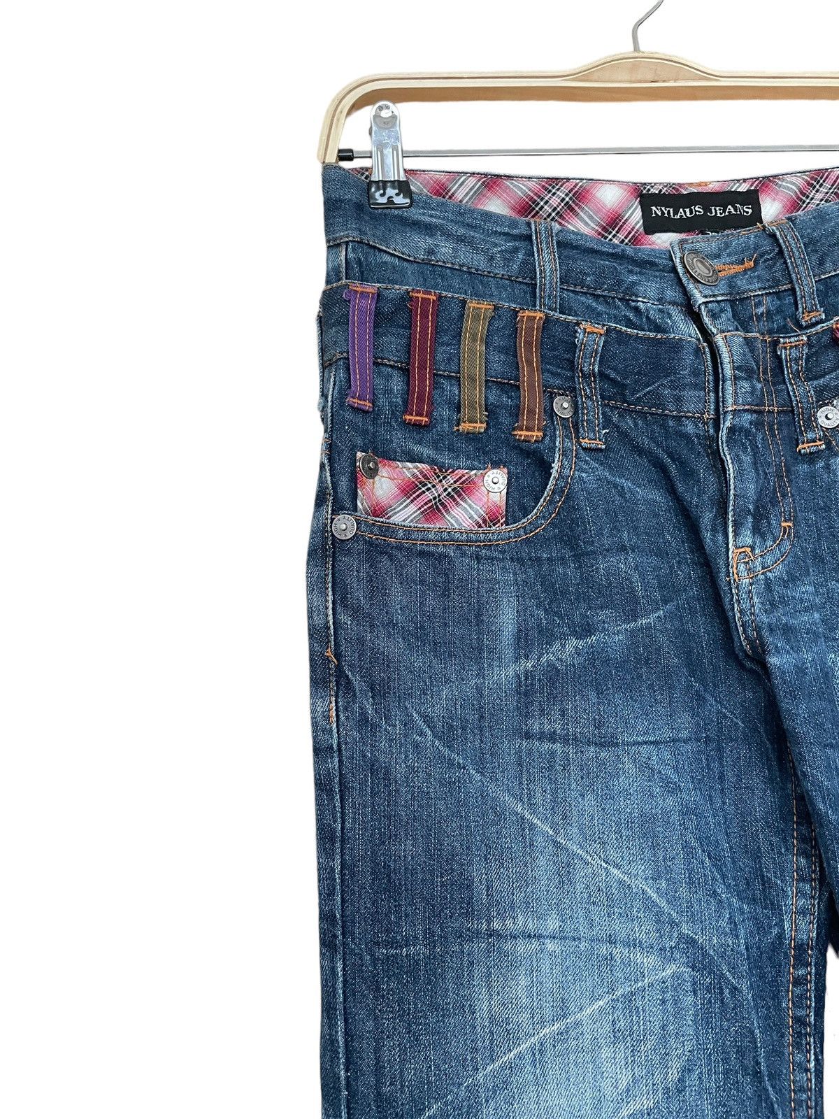 If Six Was Nine × Japanese Brand × Le Grande Bleu (L.G.B.) Vintage Japanese Brand Nylaus Double Waist Jeans 1990s Size US 30 / EU 46 - 3 Thumbnail
