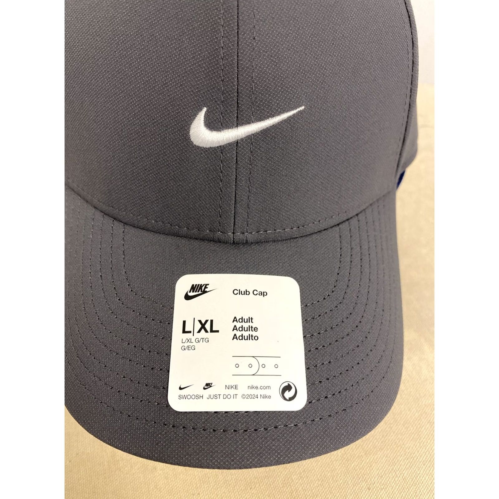 Nike NIKE Hat Rise Club Cap RARE White FV5563-068 L/XL Gray Snapback Mens / Adults Size ONE SIZE - 2 Thumbnail