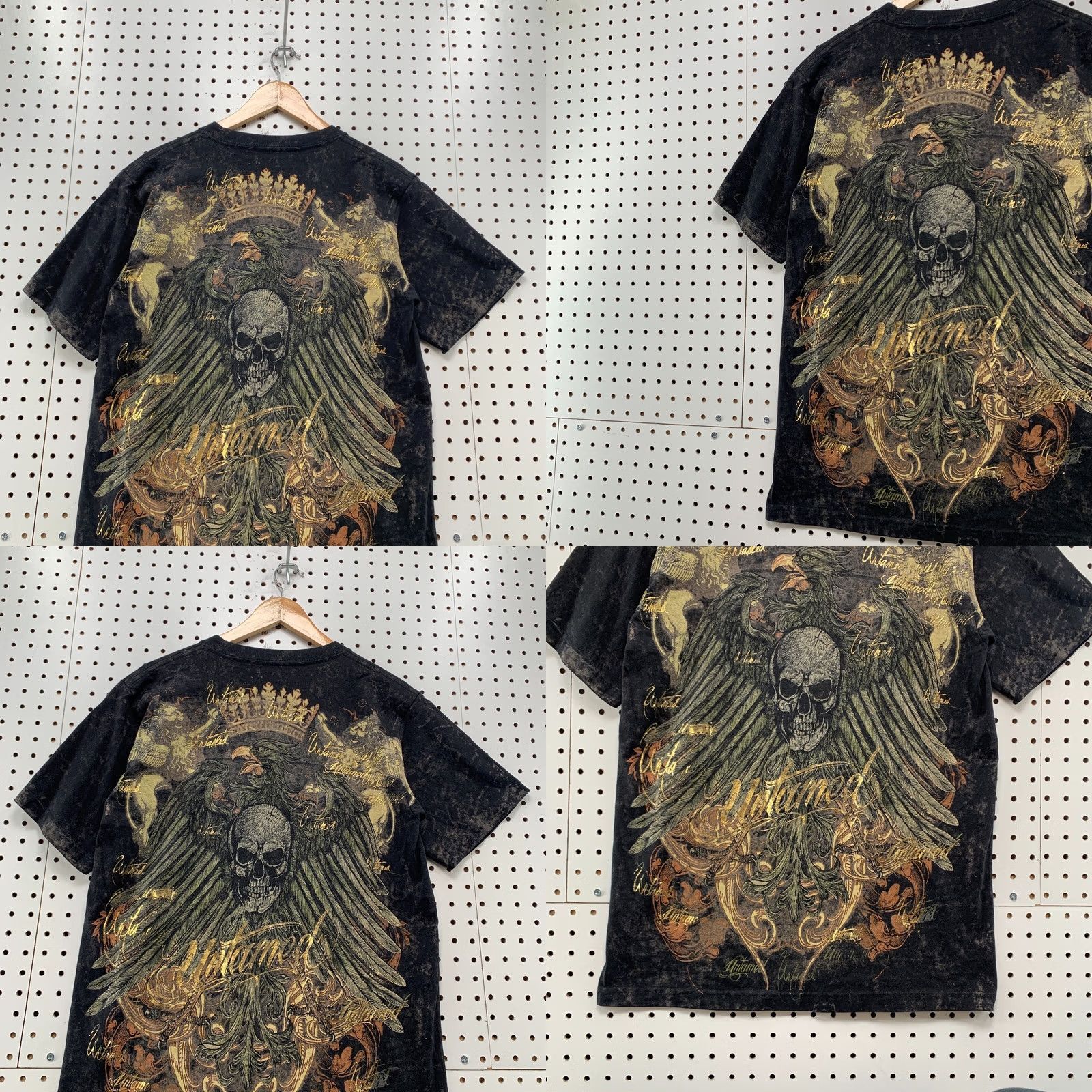 Affliction Y2K C&H Sportswear Skull Wings AOP Shirt Black Mens Medium Affliction 19.5x28.5 Size US M / EU 48-50 / 2 - 10 Thumbnail