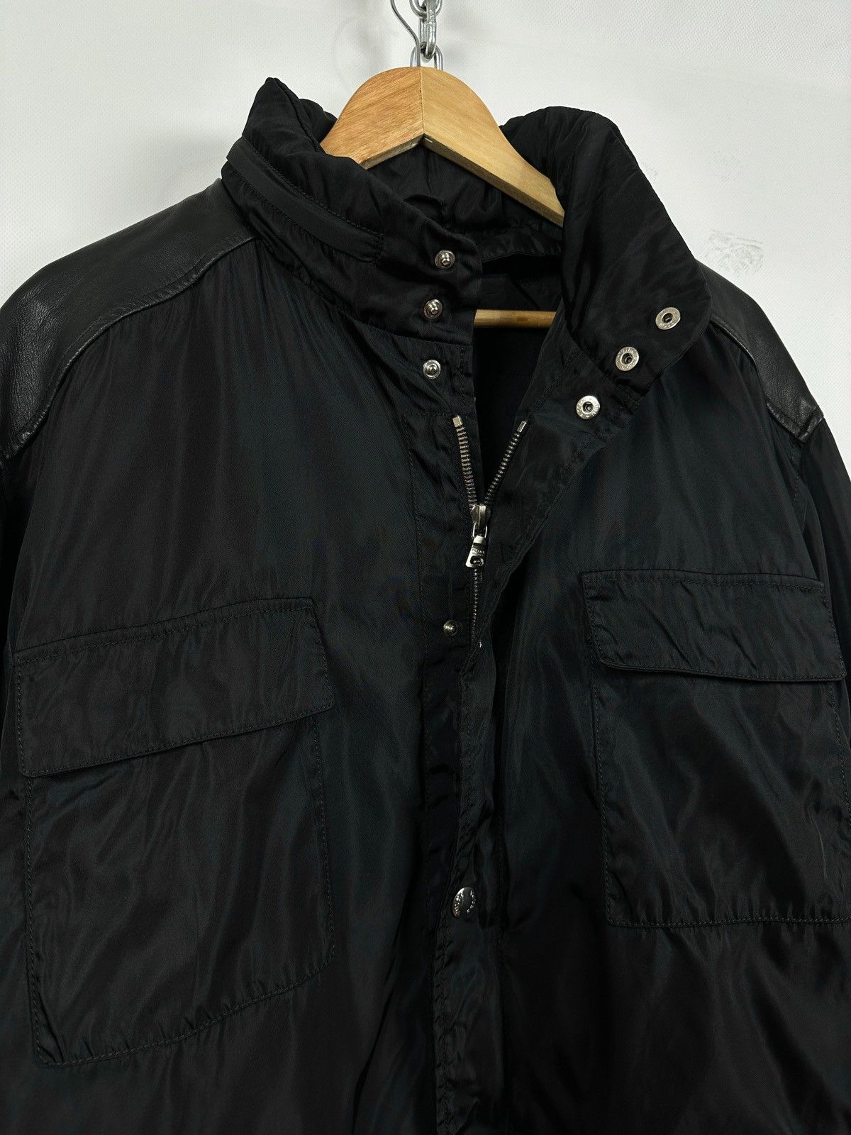 Prada Vintage Prada Nylon / Leather Jacket Coat + Lining Size US XL / EU 56 / 4 - 13 Thumbnail