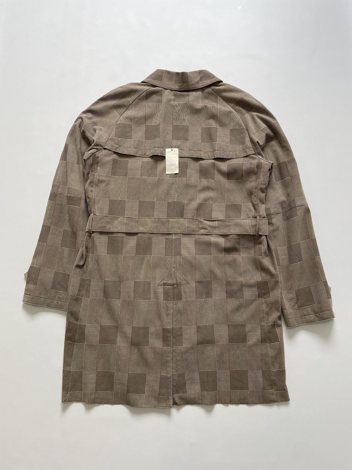 Emporio Armani Prince Of Wales Check Suede Overcoat Size US XL / EU 56 / 4 - 13 Thumbnail