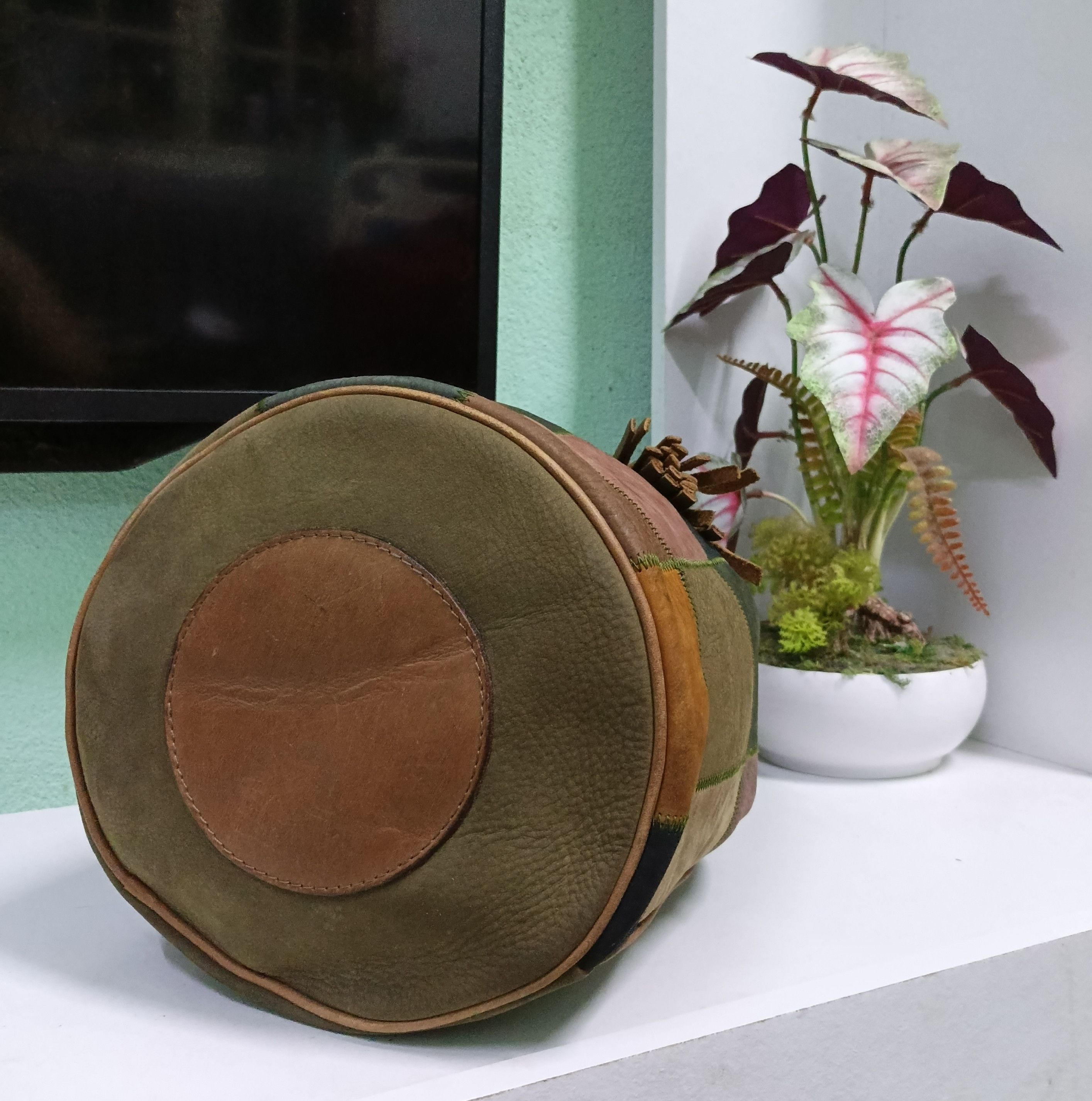 Vintage 🔥FINAL DROP🔥Tre Amore Leather Patchwork Western Bucket Bag Size ONE SIZE - 8 Thumbnail